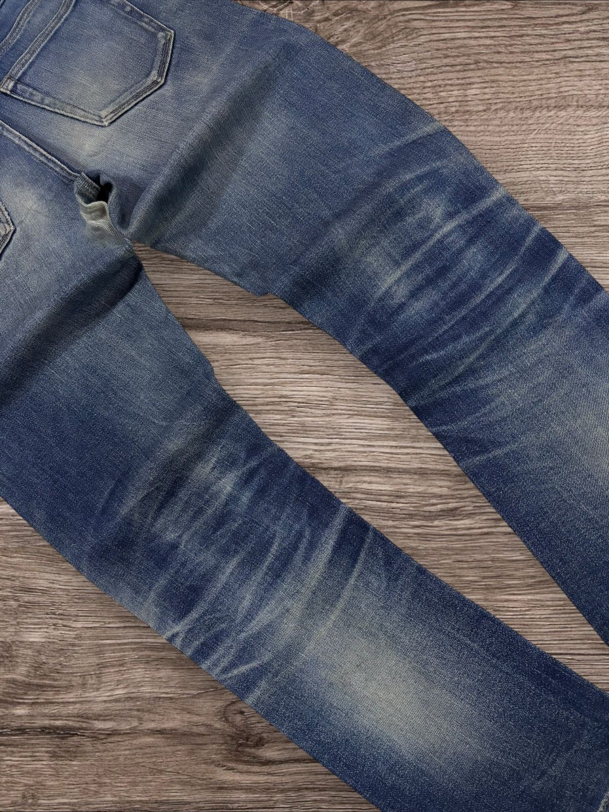 Jun Takahashi Vtg Uniqlo Selvedge Undercover Inspired Faded Mud Wash Jeans Size US 29 - 7 Thumbnail