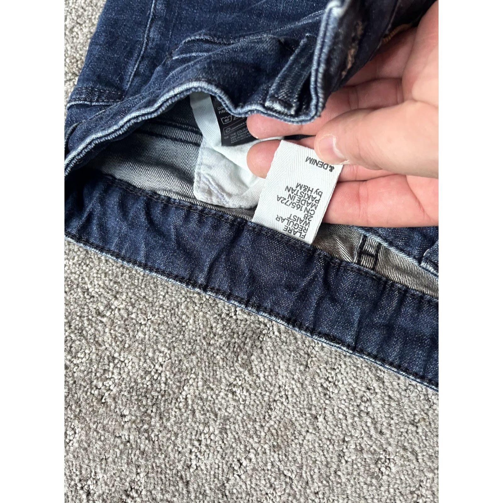 H&M VINTAGE H&M Women’s Jeans Flared High Waist 28 Blue Y2K Boho Rock Urban Size 28" / US 6 / IT 42 - 6 Thumbnail