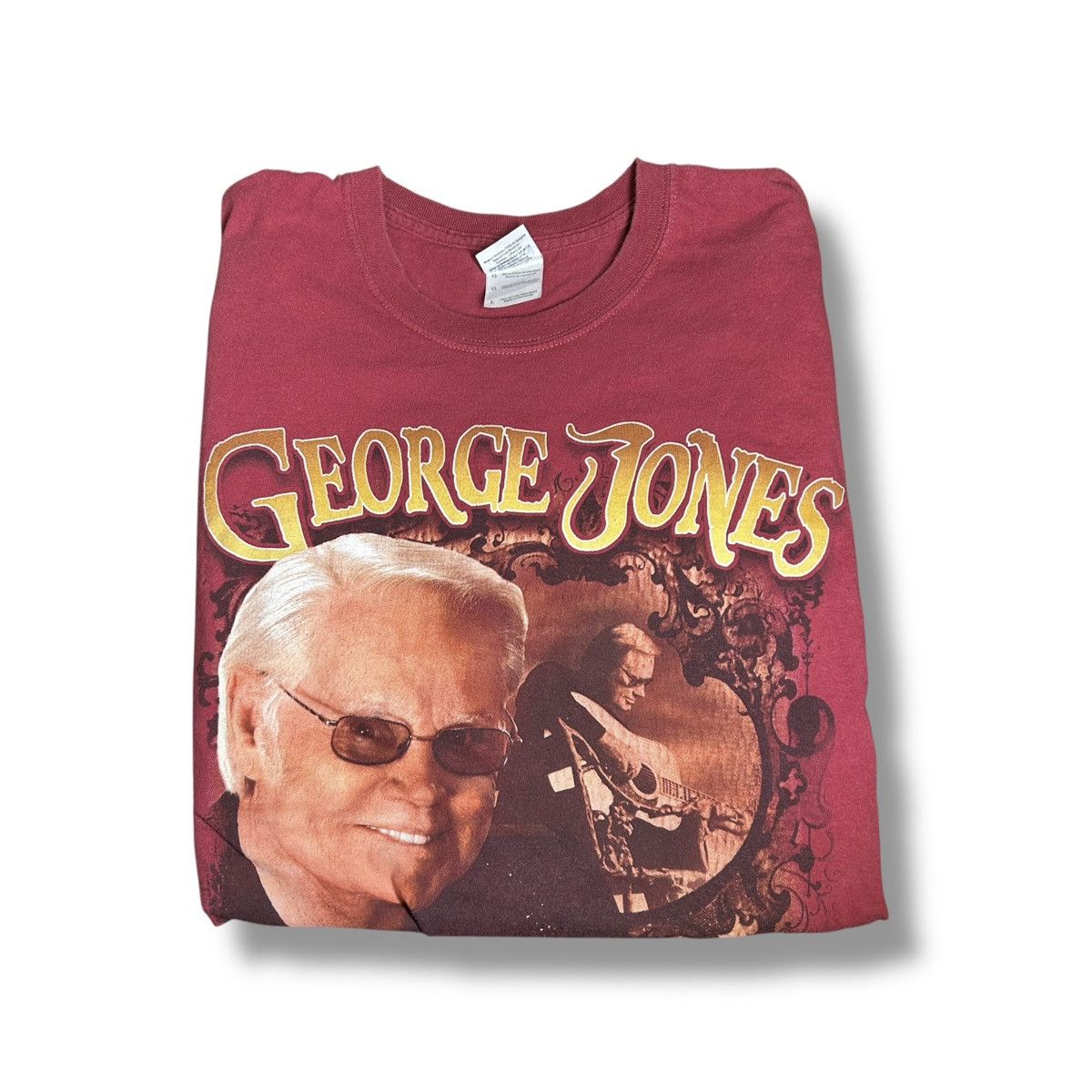 Gildan Gildan George Jones Red Large Graphic Tee Sz Large - "Dannie Size US L / EU 52-54 / 3 - 1 Thumbnail