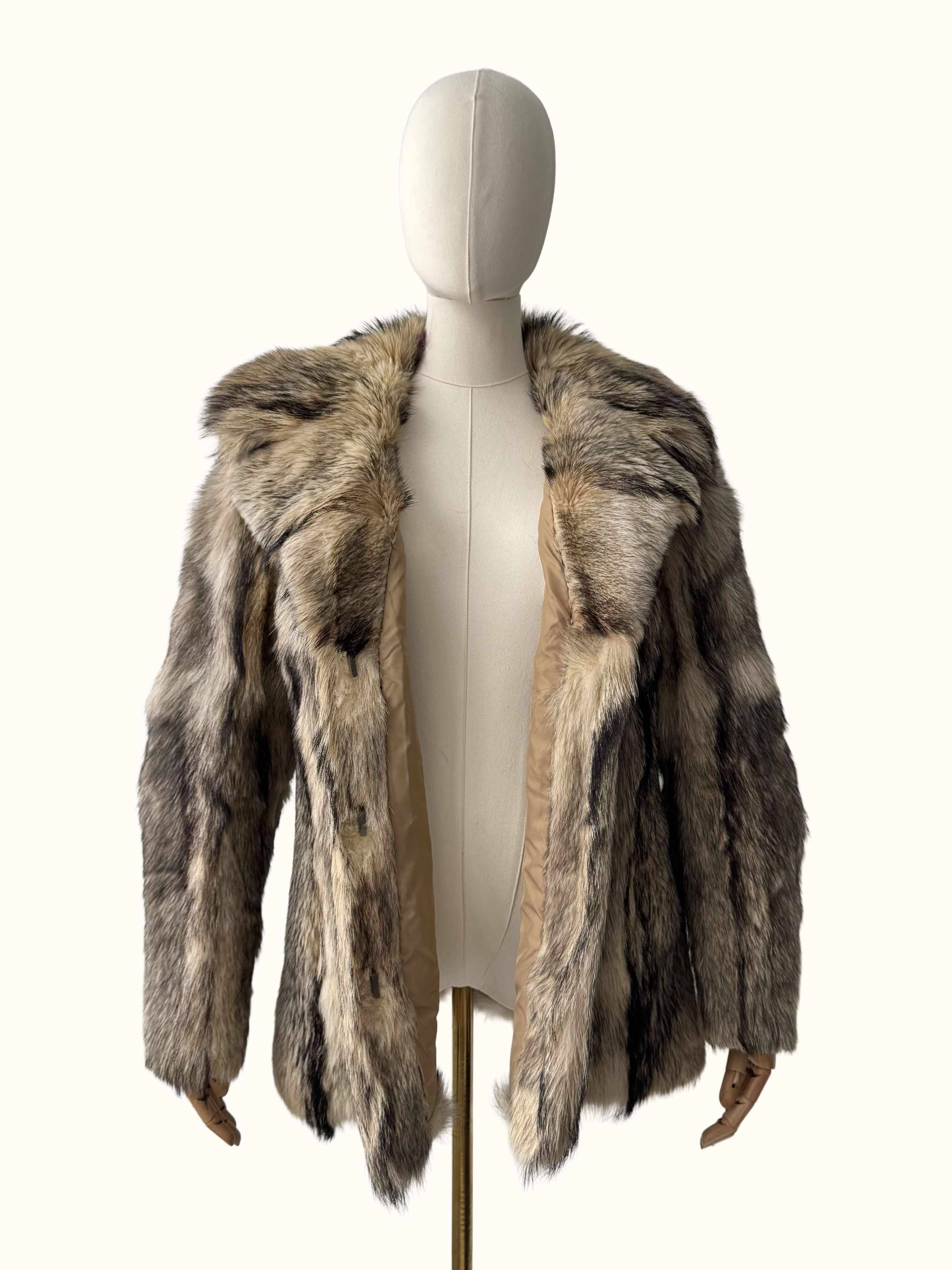 Vintage Vintage Real Fur Jacket (B250)D15E2 Size L / US 10 / IT 46 - 3 Thumbnail