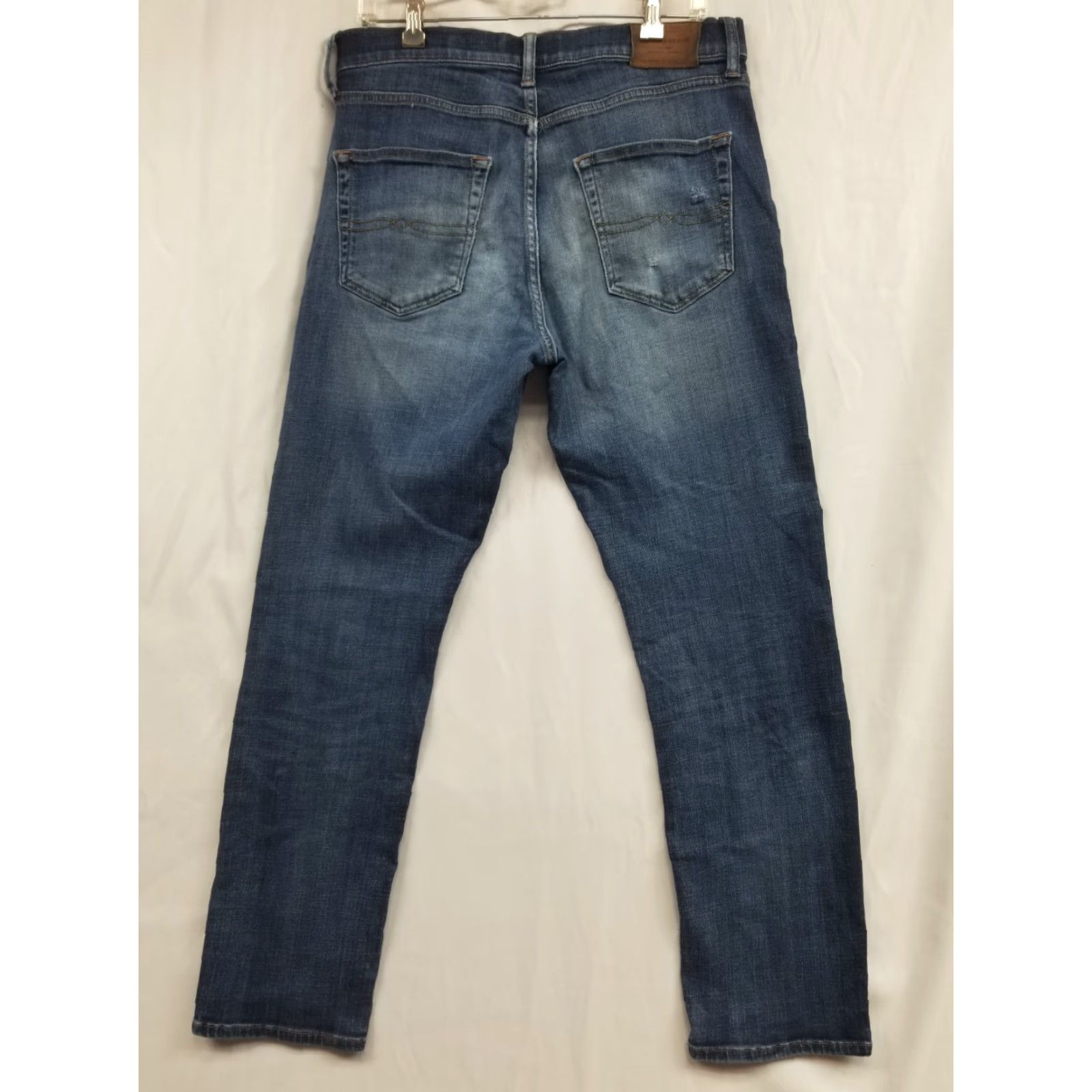 Lucky Brand Lucky Brand Jeans Mens 34x32 Slim Distressed Denim Blue 5-Pocket Straight Jeans Mens Regular 34x32 Distressed Size US 34 / EU 50 - 2 Thumbnail