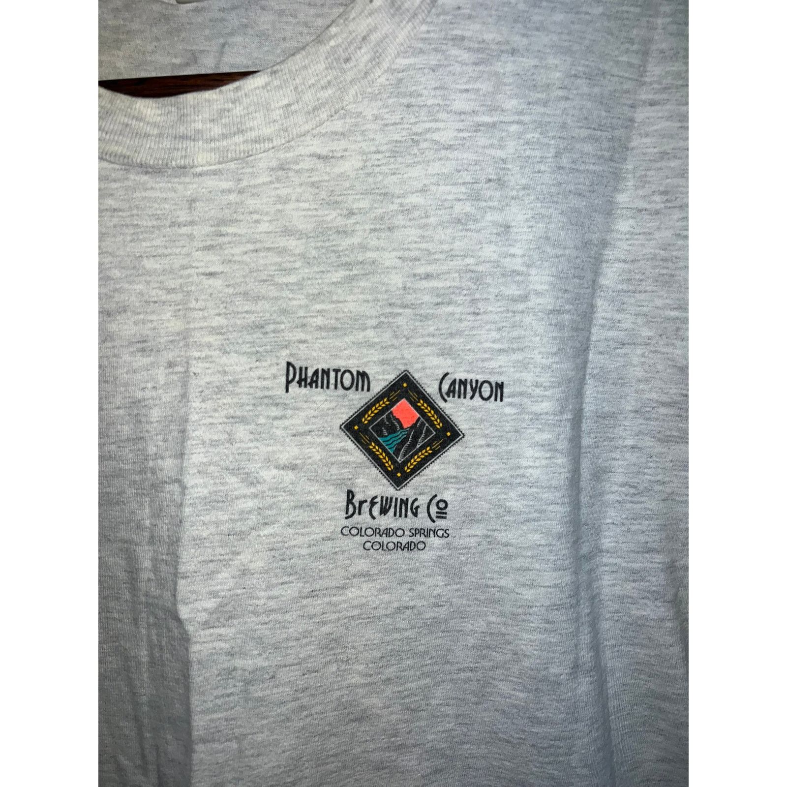 Hanes Vintage Phantom Canyon Shirt Brewing Co Beer Gray Tee 90s Size US XL / EU 56 / 4 - 3 Thumbnail