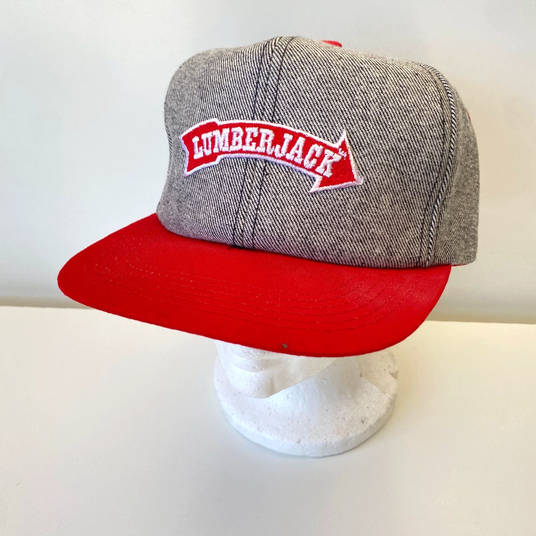 Lumberjack VINTAGE Lumberjack Trucker Hat Red Adjustable Unisex Adults 80s 90s Retro USA Western Patch Rare Cap Style: Trucker Hat Men's Size ONE SIZE - 2 Thumbnail