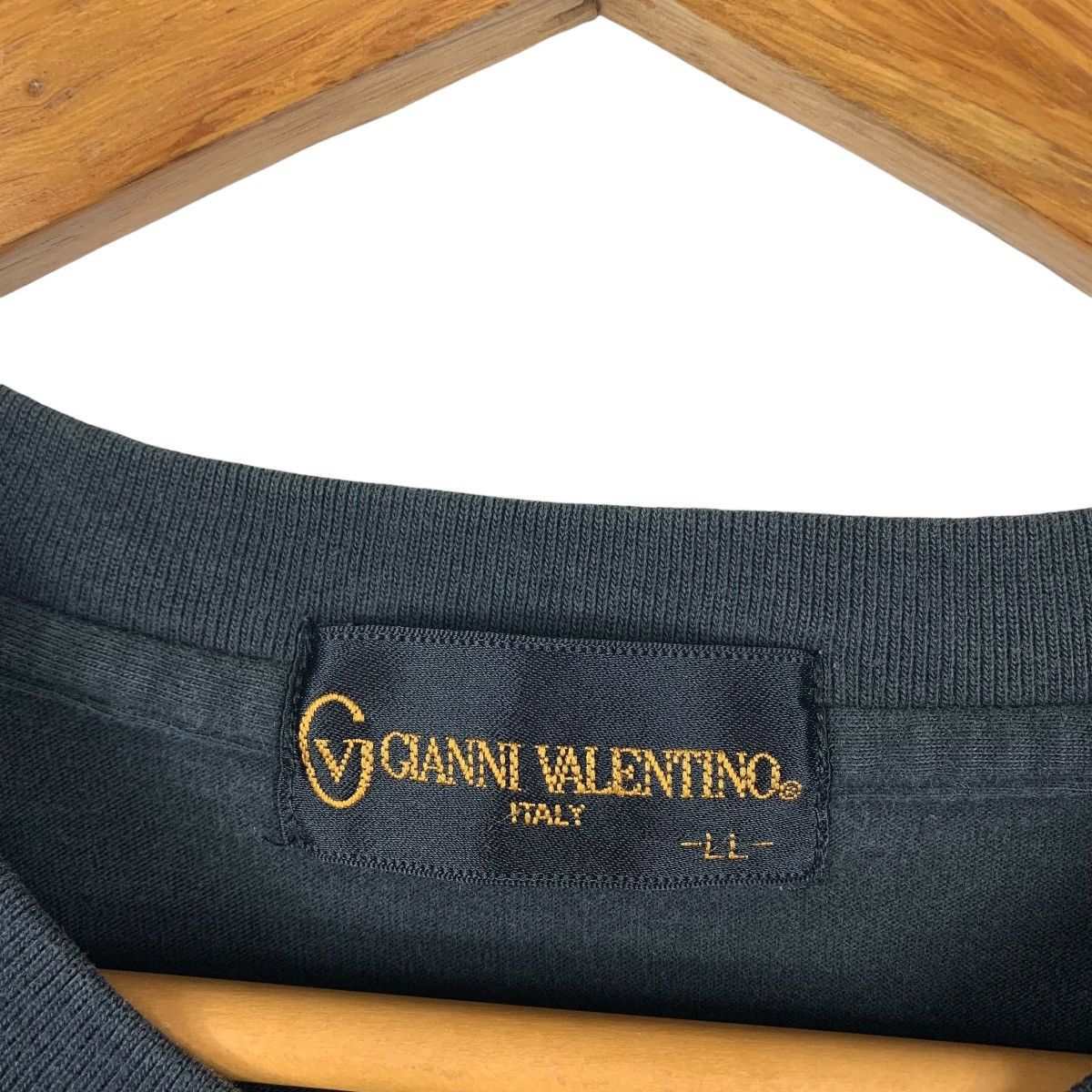 Valentino × Vintage Vintage GIANNI VALENTINO Embroidery spellout tee shirt Size US XL / EU 56 / 4 - 3 Thumbnail