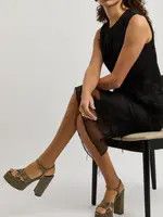 Saint Laurent Paris oc11z1125 785665 Blanca Platform Sandals Satin Crepe Green Size US 7.5 / IT 37.5 - 5 Thumbnail