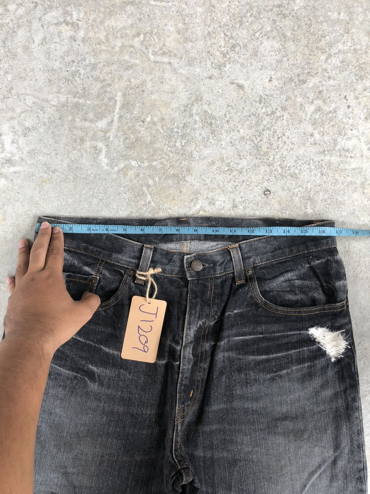 Kapital Vintage GL Heart Baggy Jeans Loose Cut Size US 33 - 20 Thumbnail