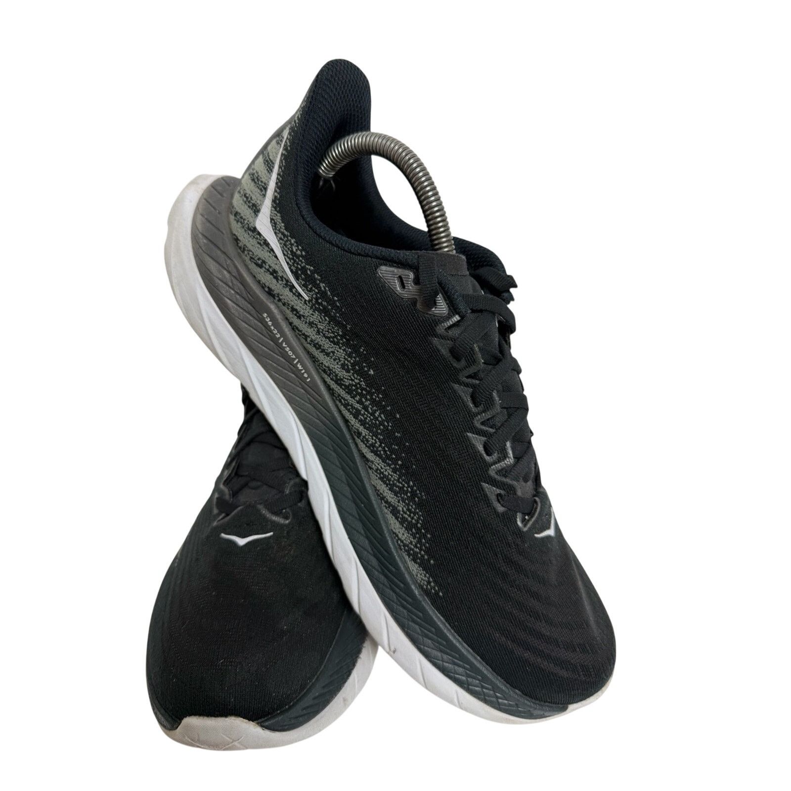 Hoka HOKA One One W Mach 5 Wide Womens Size 10.5 D Black White Size US 10.5 / IT 40.5 - 2 Thumbnail