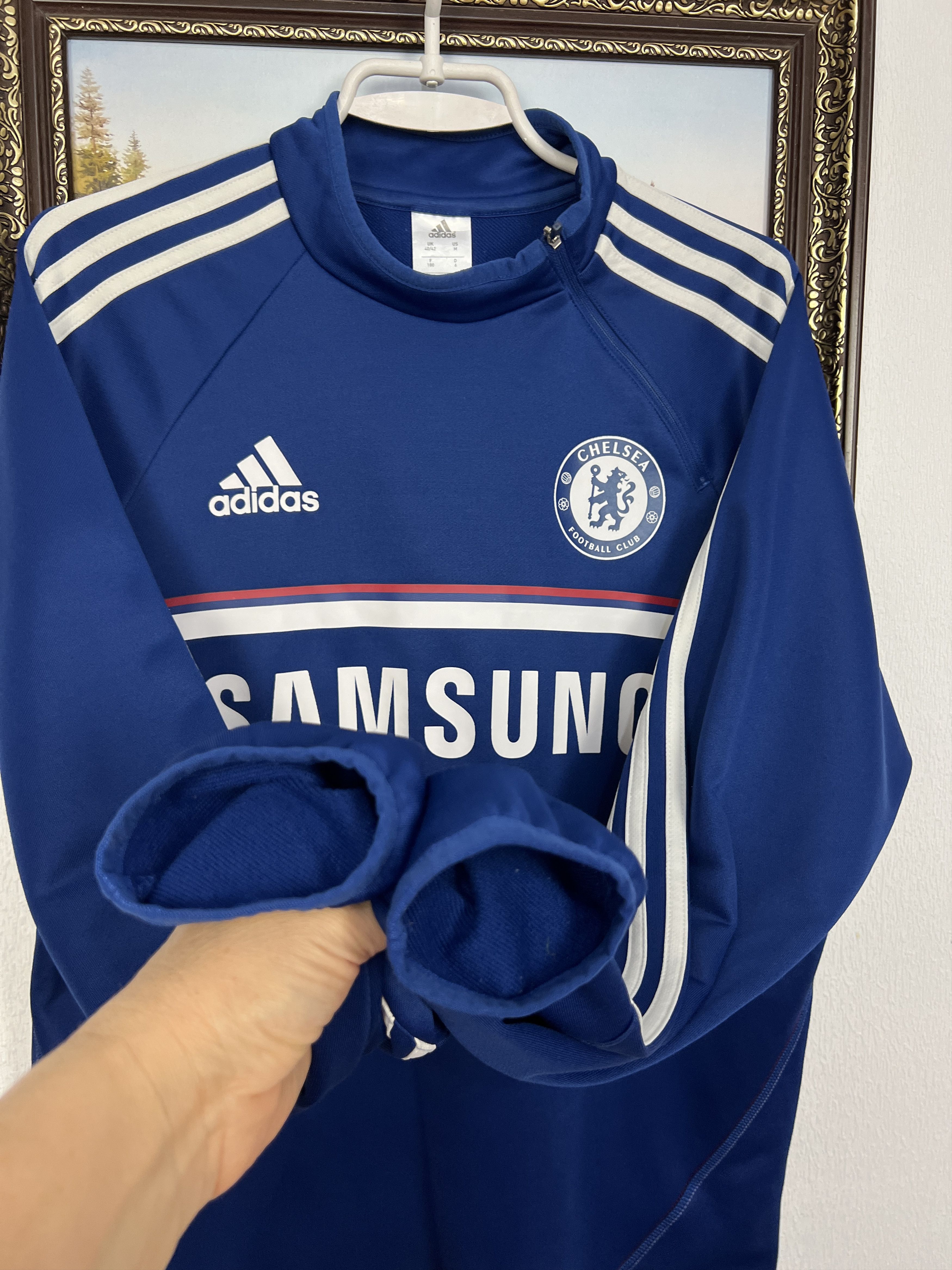 Adidas Vintage Chelsea Football Train Sweatshirt Track Top Crewneck Size US M / EU 48-50 / 2 - 6 Thumbnail