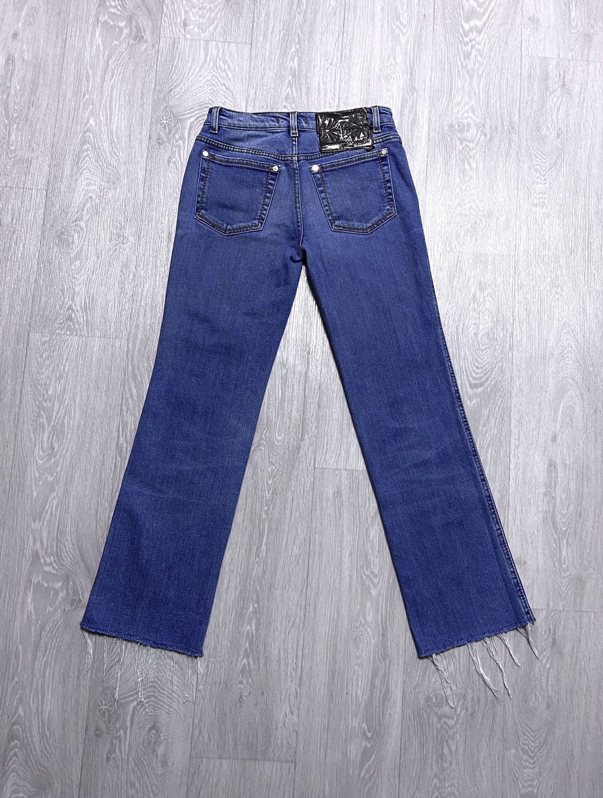 Roberto Cavalli Roberto Cavalli Washed Torn Fringed Distressed Jeans Denim Size 27" / US 4 / IT 40 - 7 Thumbnail
