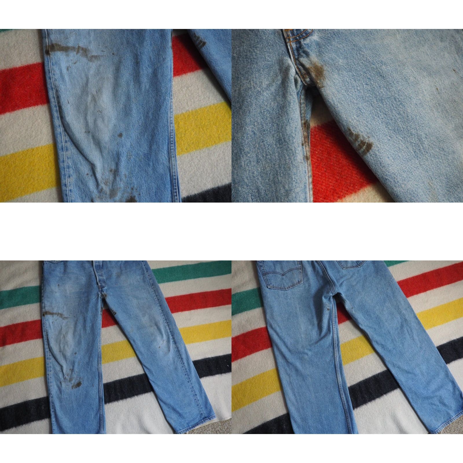 Levi's VINTAGE Levi's 501 USA Denim Jeans Pants 39x29 Blue Grunge Distressed 1990s Mens Size US 39 - 8 Thumbnail