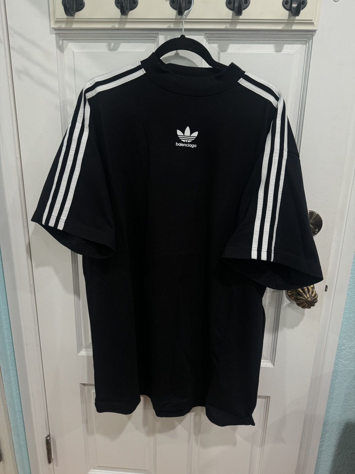 Balenciaga Balenciaga Adidas Black Shirt Size US L / EU 52-54 / 3 - 2 Thumbnail