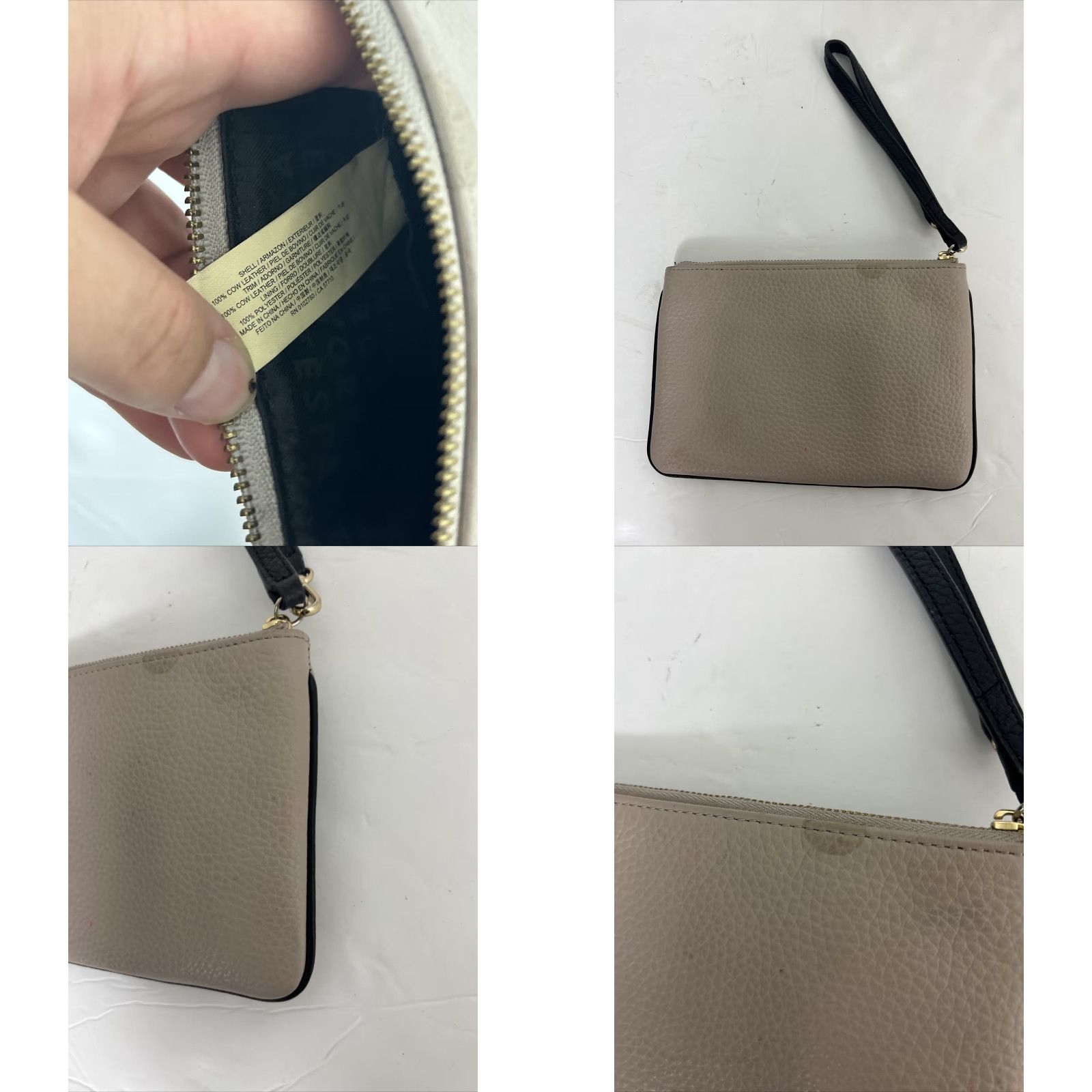 Vintage kate spade new york Wristlet Pouch Dark Beige Chester Street Tinie Clutch 7.5x5x.5 Womens Size ONE SIZE - 9 Thumbnail