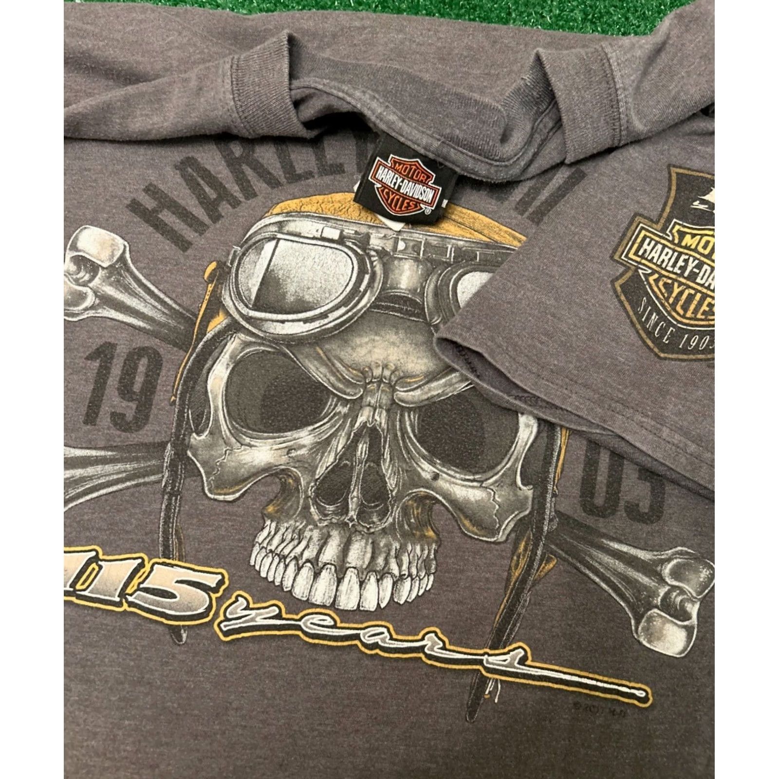 Harley Davidson VTG Harley Davidson 115 Years Anniversary Texas Skull 2017 Y2K Shirt XL Mens Size US XL / EU 56 / 4 - 4 Thumbnail
