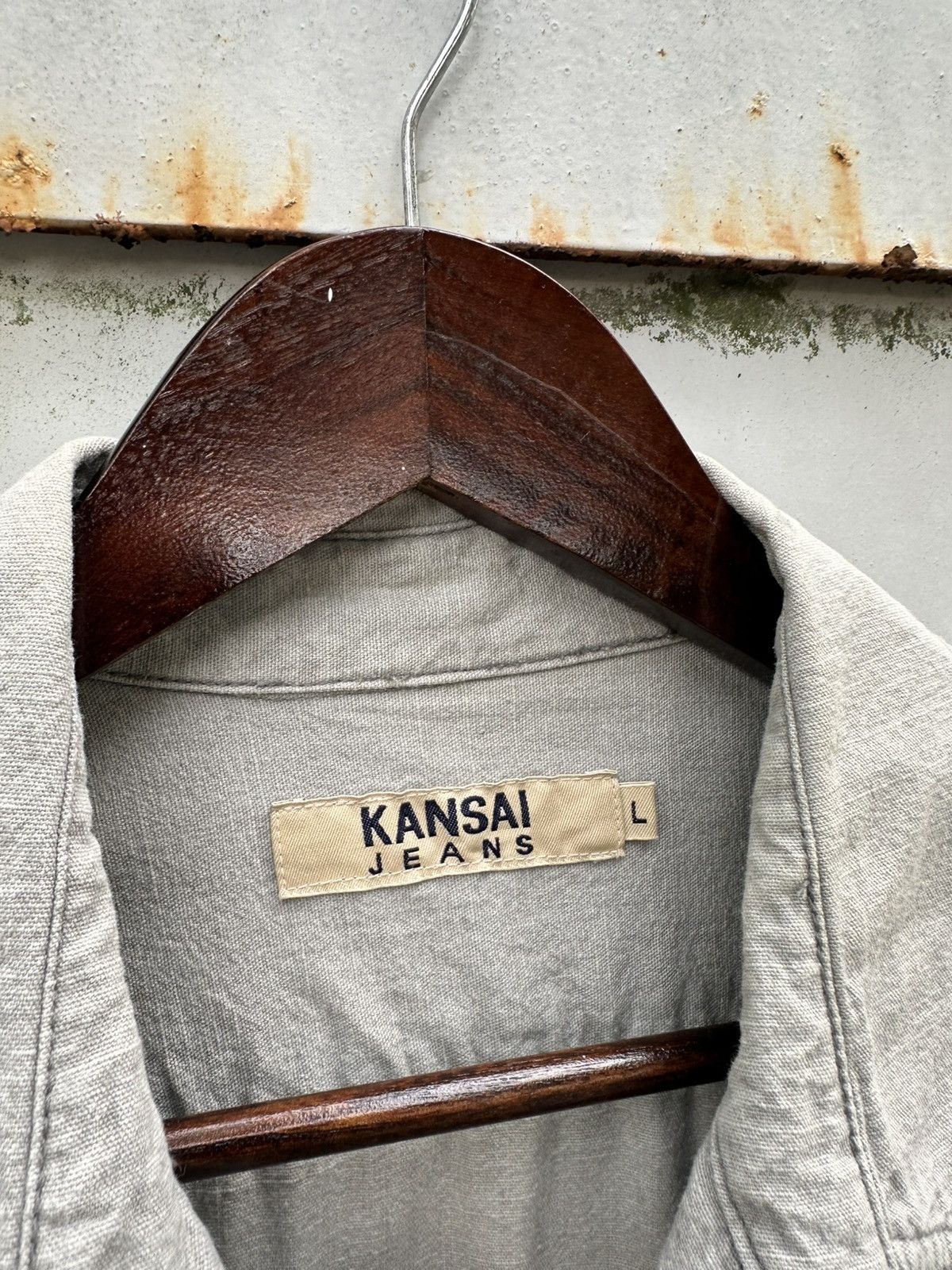 Kansai Yamamoto 👹Vintage 90s Kansai Yamamoto Zipper Shirt Size US L / EU 52-54 / 3 - 10 Thumbnail
