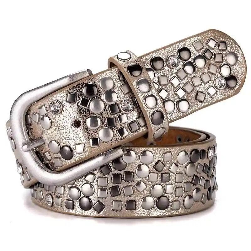 Other Skull Leather Belt Size ONE SIZE - 3 Thumbnail