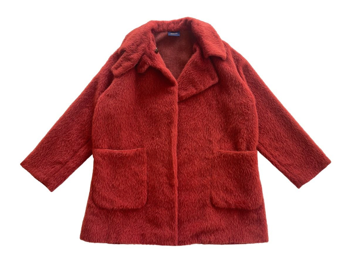 Japanese Brand Massimo Monteforte Fuzzy Mohair Button Less Coat Size M / US 6-8 / IT 42-44 - 7 Thumbnail