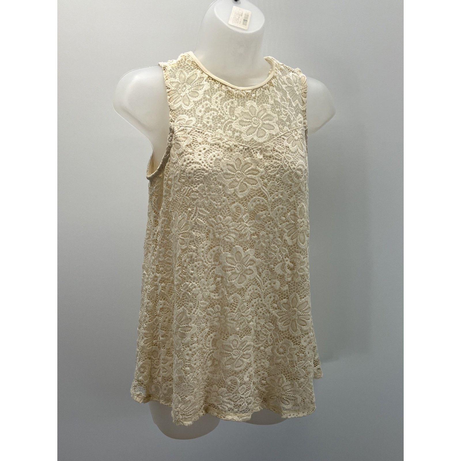 Apt. 9 Apt 9 Size S Womens Cream Color Lined Crotchet Blouse Size S / US 4 / IT 40 - 2 Thumbnail