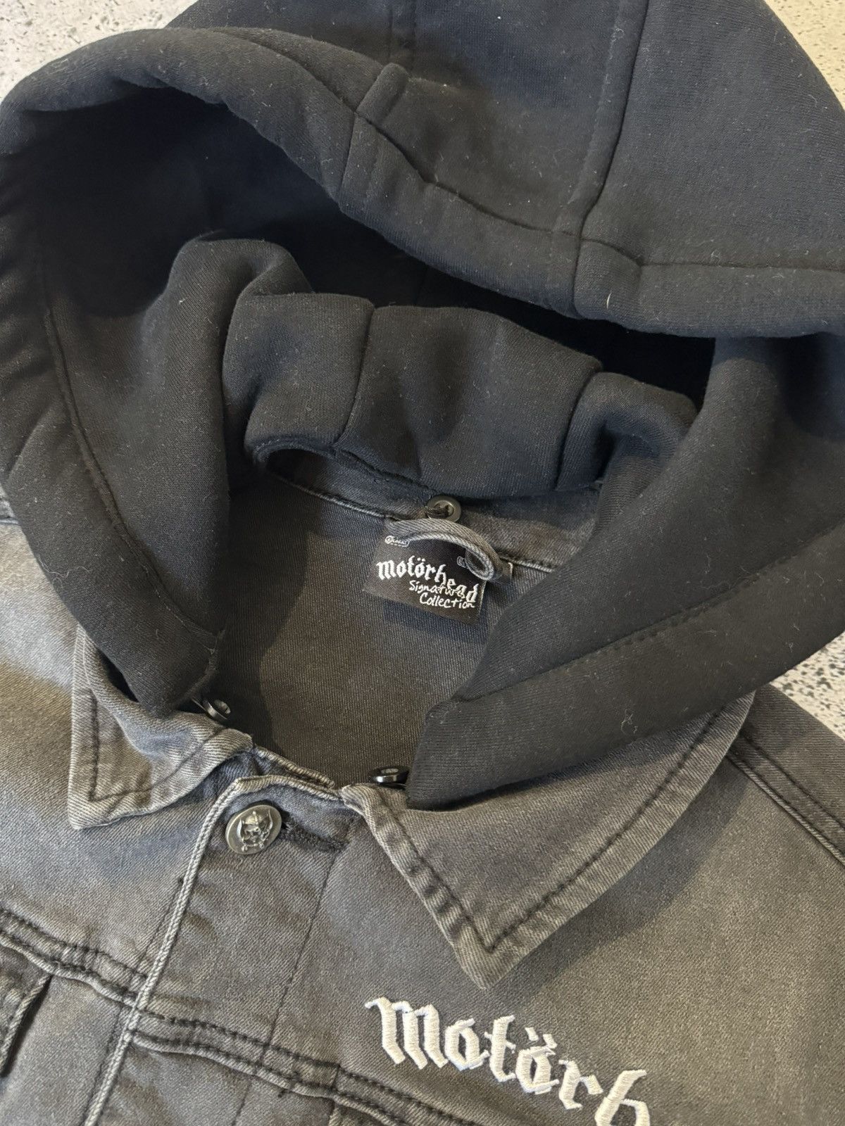 Hurley Motorhead Mens' Black Denim Cut-Off Jacket Size US L / EU 52-54 / 3 - 11 Thumbnail