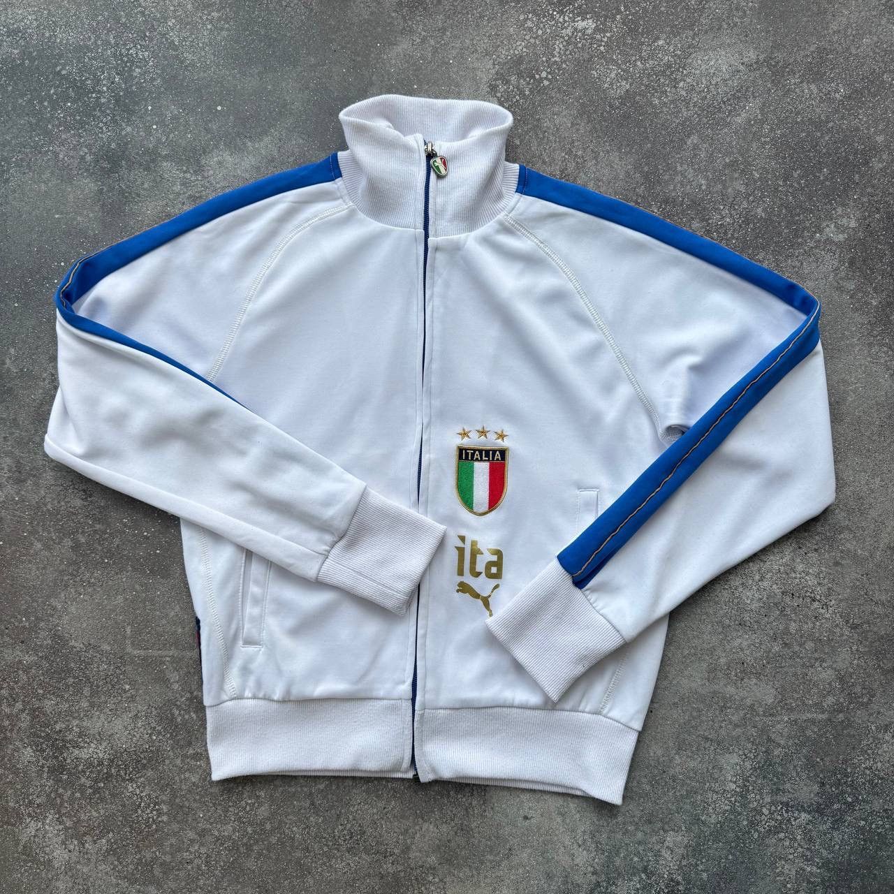 Japanese Brand × Puma × Vintage Puma Vintage Italy Football Track Jacket Size M / US 6-8 / IT 42-44 - 2 Thumbnail