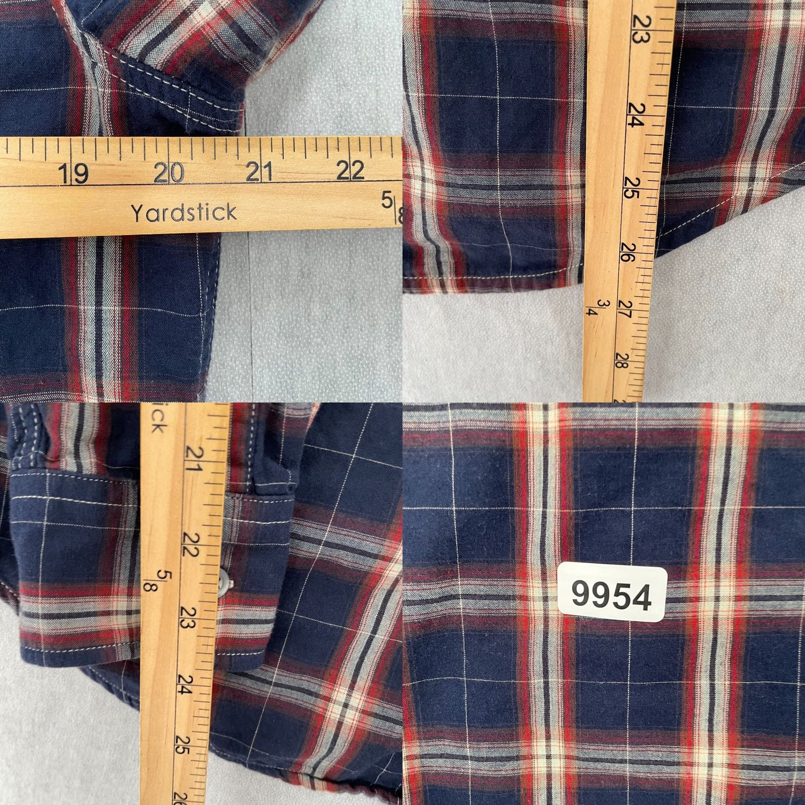 Vince VINTAGE Vince Flannel Shirt Men Medium Blue Plaid Long Sleeve Button-Up Casual Size US M / EU 48-50 / 2 - 8 Thumbnail