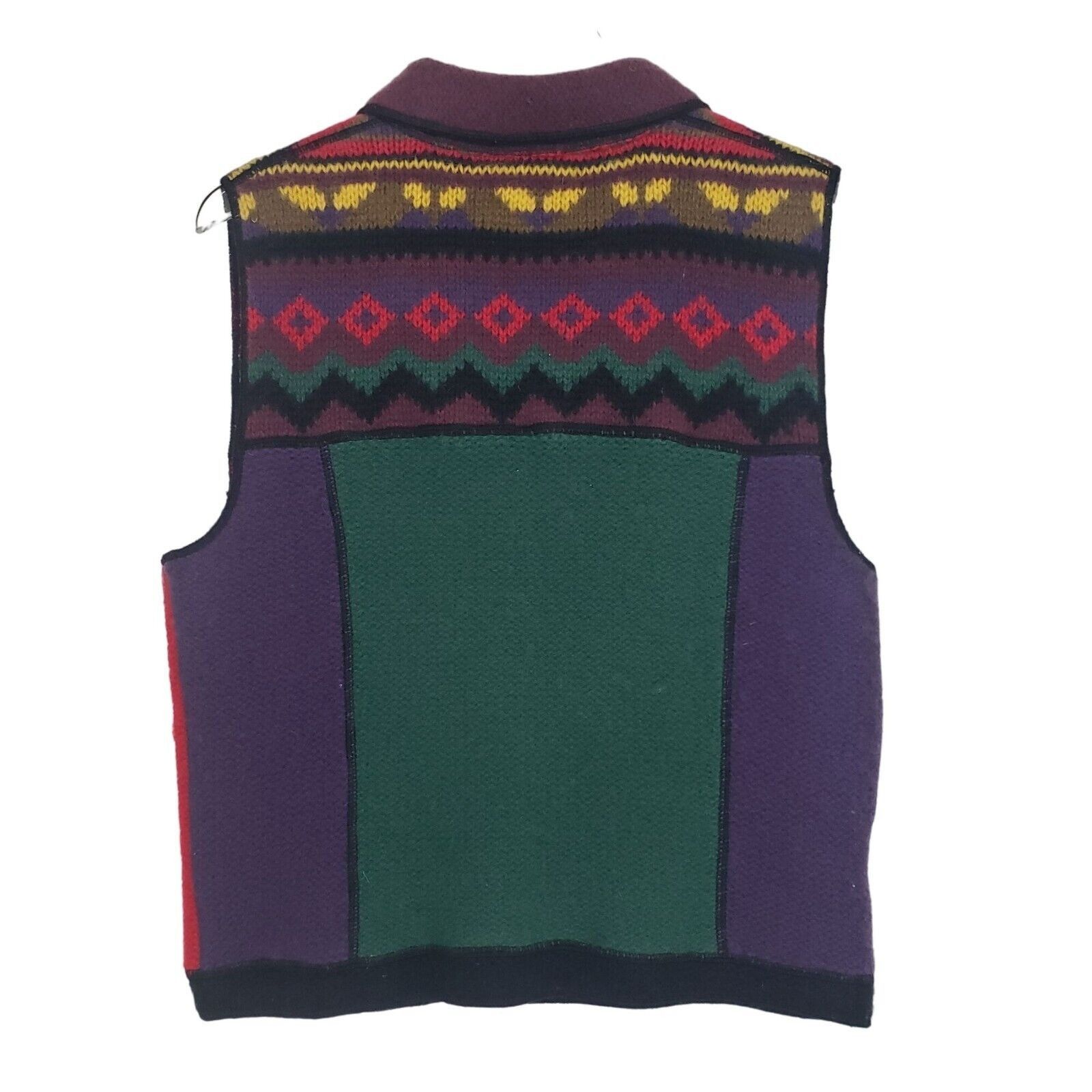 Designer Vintage 90s Wool Western Vest Womens Size Medium Boho Size M / US 6-8 / IT 42-44 - 6 Thumbnail