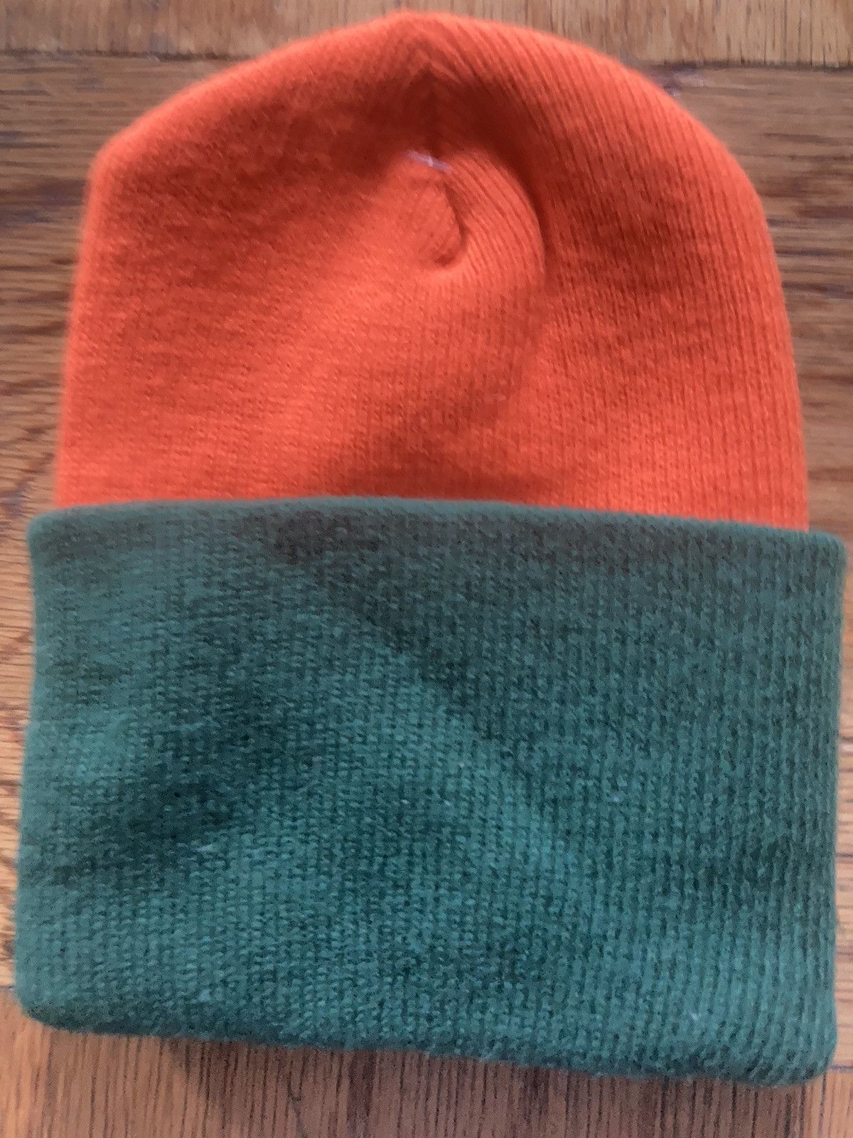 NCAA × Vintage Vintage 90s Miami Hurricanes NCAA Beanie Knit Hat Orange Size ONE SIZE - 5 Thumbnail
