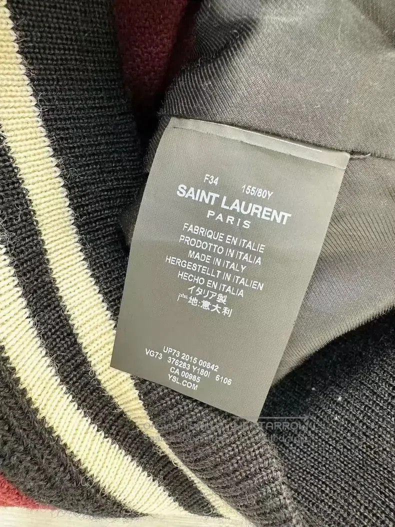 Yves Saint Laurent YSL Burgundy Classic Varsity Jacket. Size US S / EU 44-46 / 1 - 6 Thumbnail