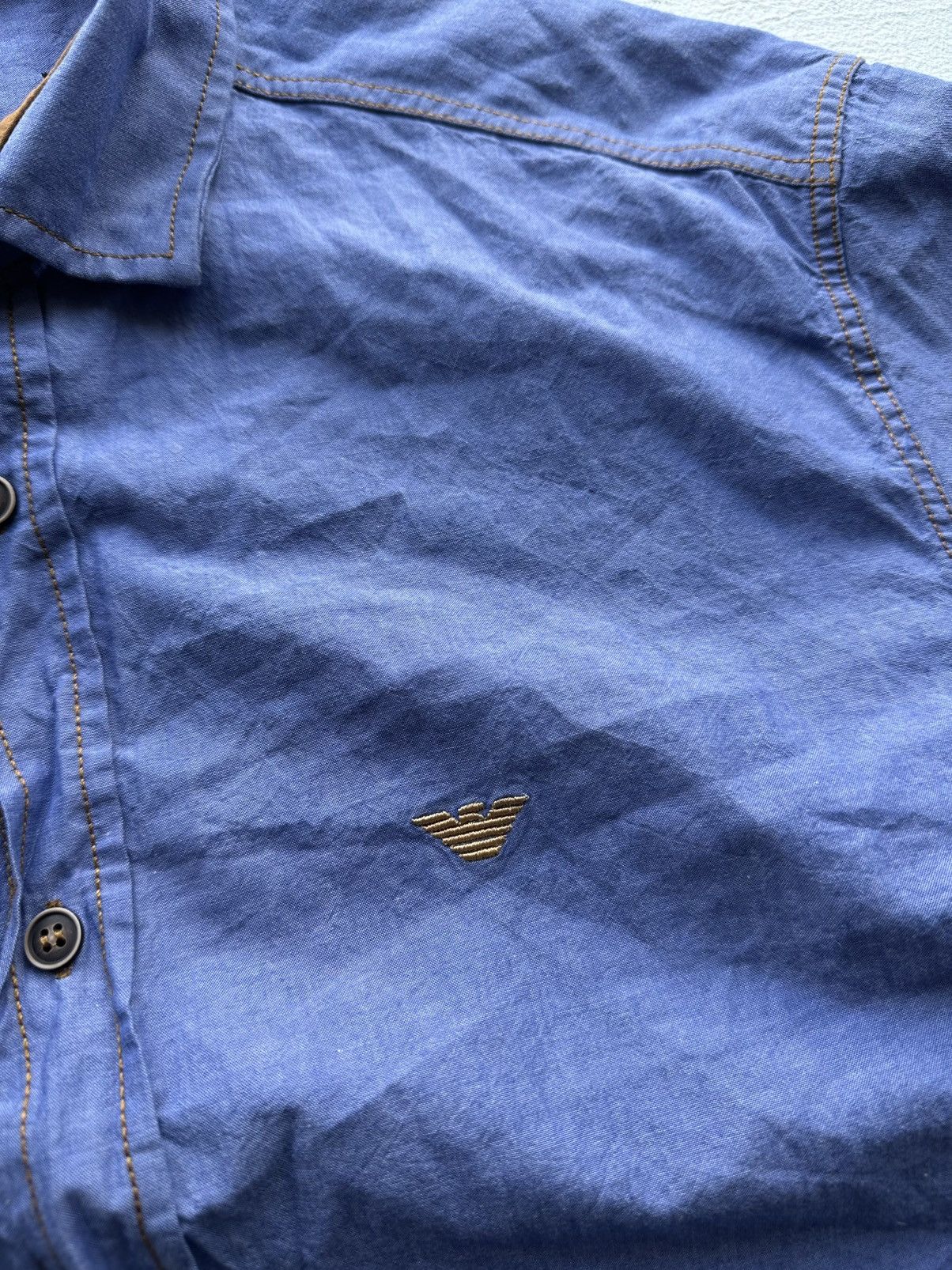 Armani × Vintage RARE🚨 ARMANI JEANS VINTAGE SHIRT LUXURY BUTTON UP 90s Size US M / EU 48-50 / 2 - 5 Thumbnail