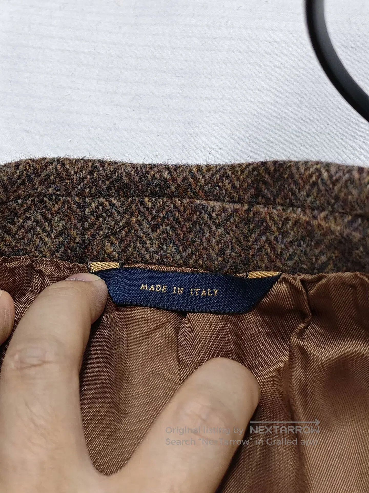 Brooks Brothers Brown Houndstooth Wool Half-Lined Blazer. Size US M / EU 48-50 / 2 - 7 Thumbnail