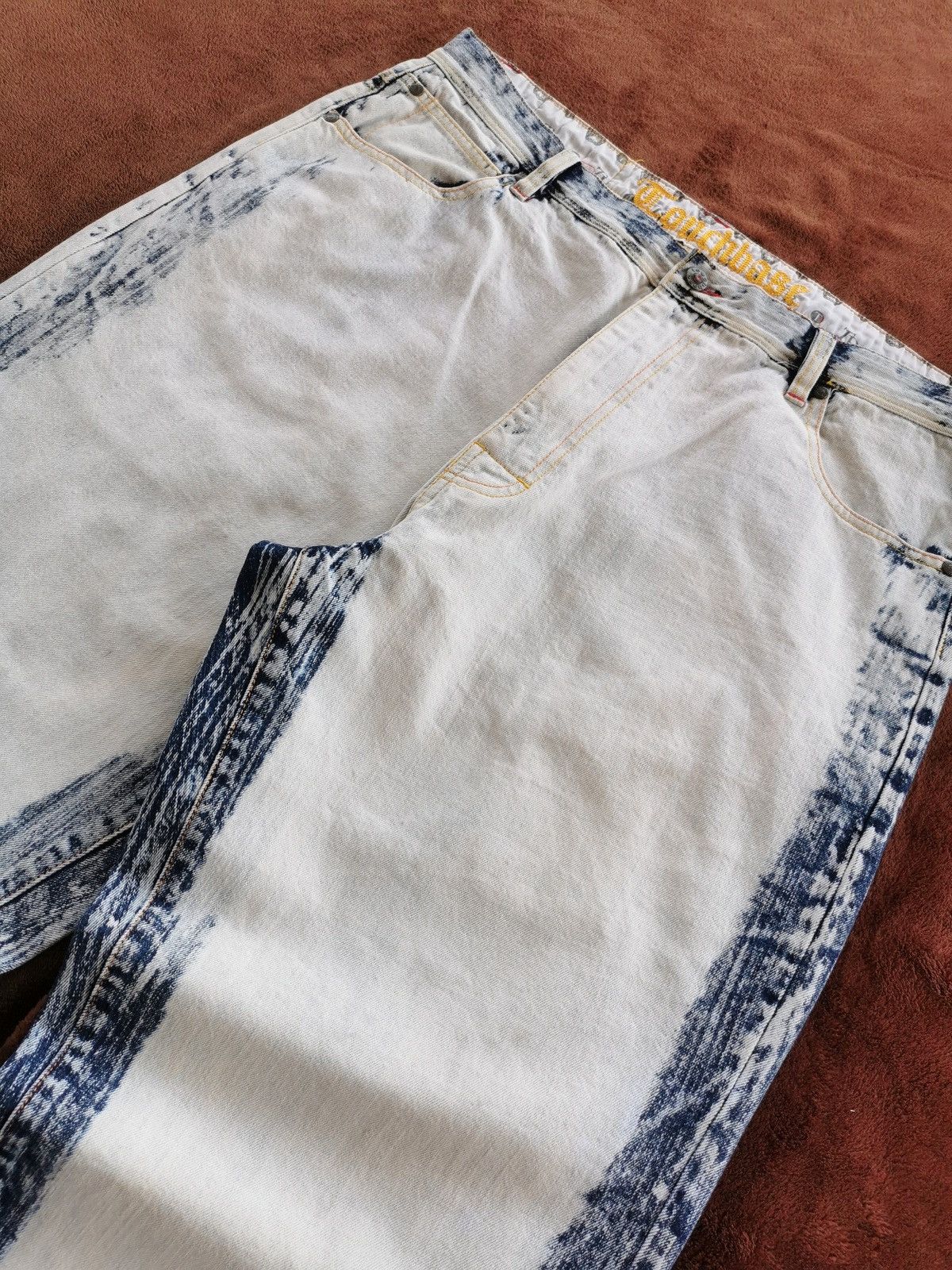 Ecko Unltd. Baggy Touchbase Style 935 White Denim Jeans Size US 36 / EU 52 - 4 Thumbnail