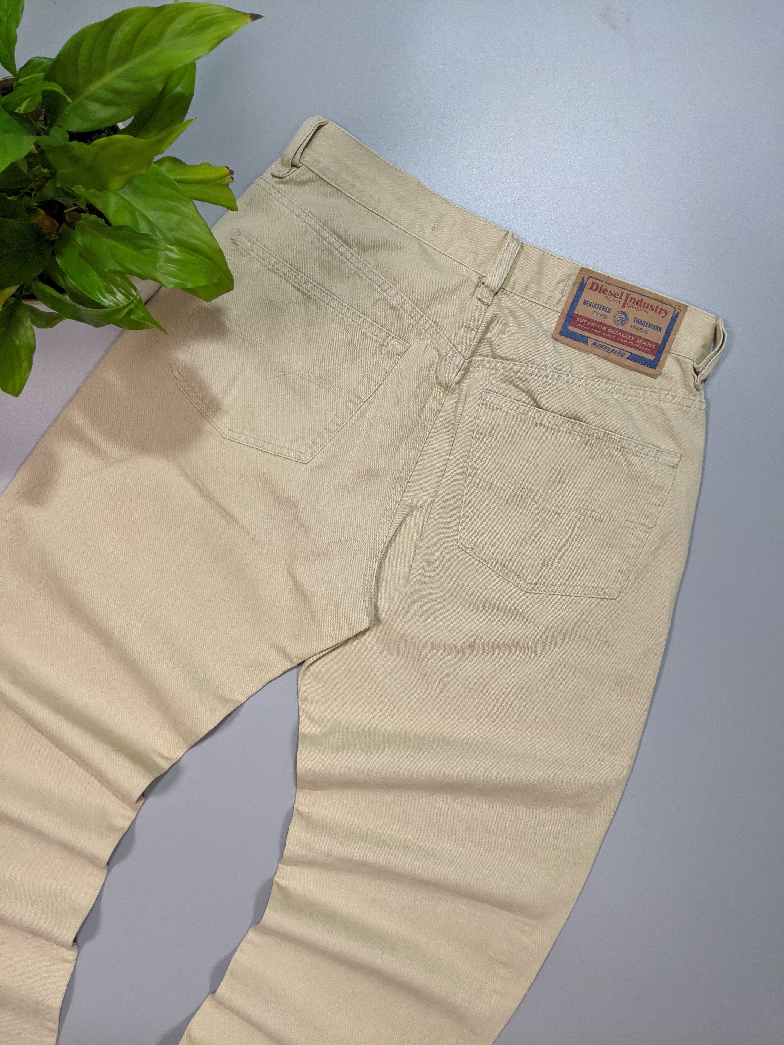 Diesel × Vintage DIESEL Vintage Beige Men's Loose Straight Pants Jeans Size US 31 - 6 Thumbnail