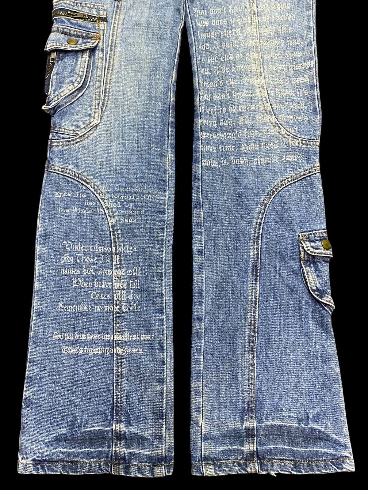If Six Was Nine W33 🔥 Japanese Brand Evolution Multi Pocket Flare Jeans Size US 30 / EU 46 - 7 Thumbnail