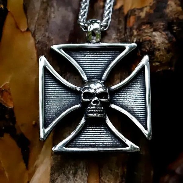 Jewelry cross skull Pendant Necklace Size ONE SIZE - 3 Thumbnail