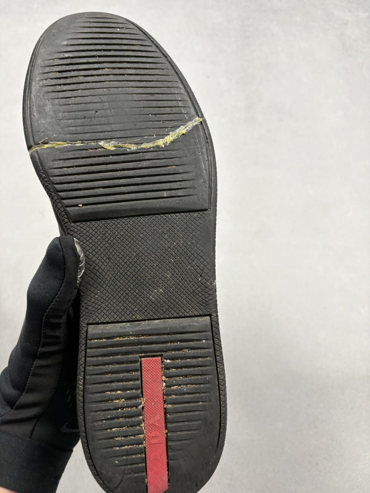 Prada Prada High-Top Sneakers Black Leather Nylon Red Tab US 9 Y2K Size US 9 / EU 42 - 22 Thumbnail