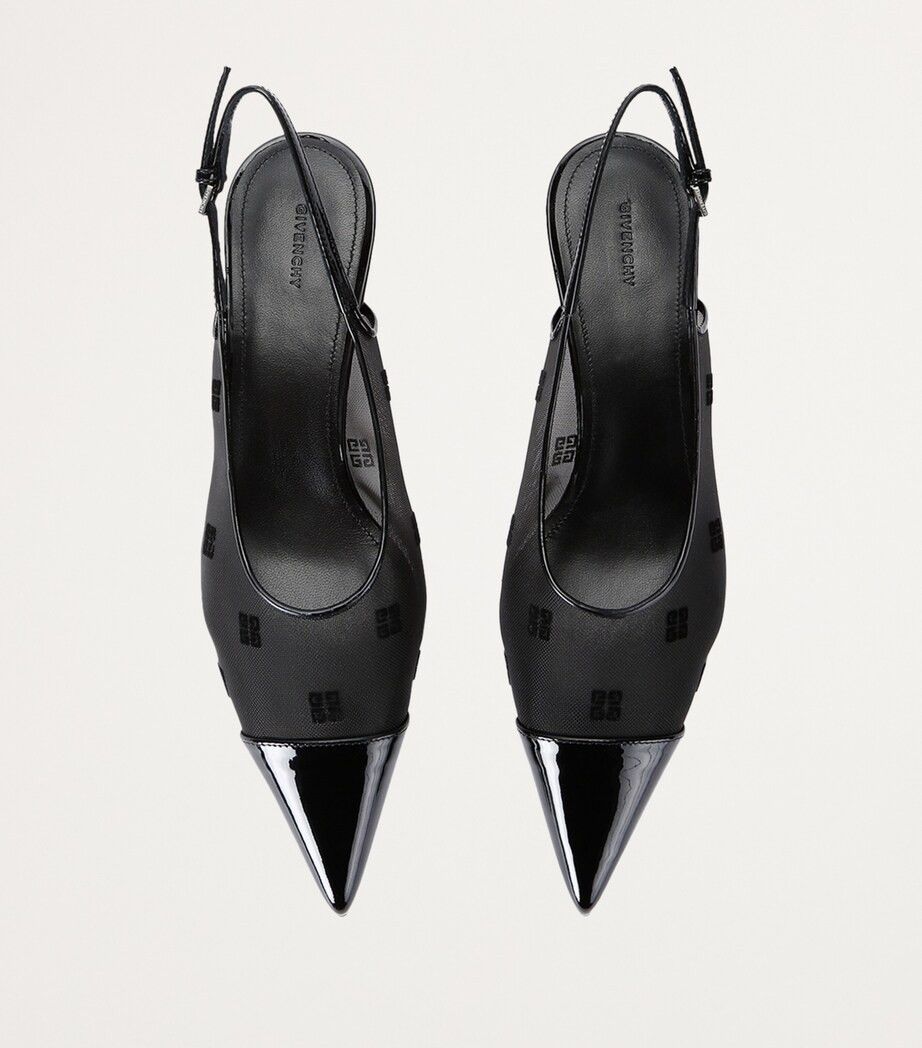 Givenchy o1srvl11e0625 Kitten Heel Slingback Pumps 45mm in Black Size US 6 / IT 36 - 3 Thumbnail
