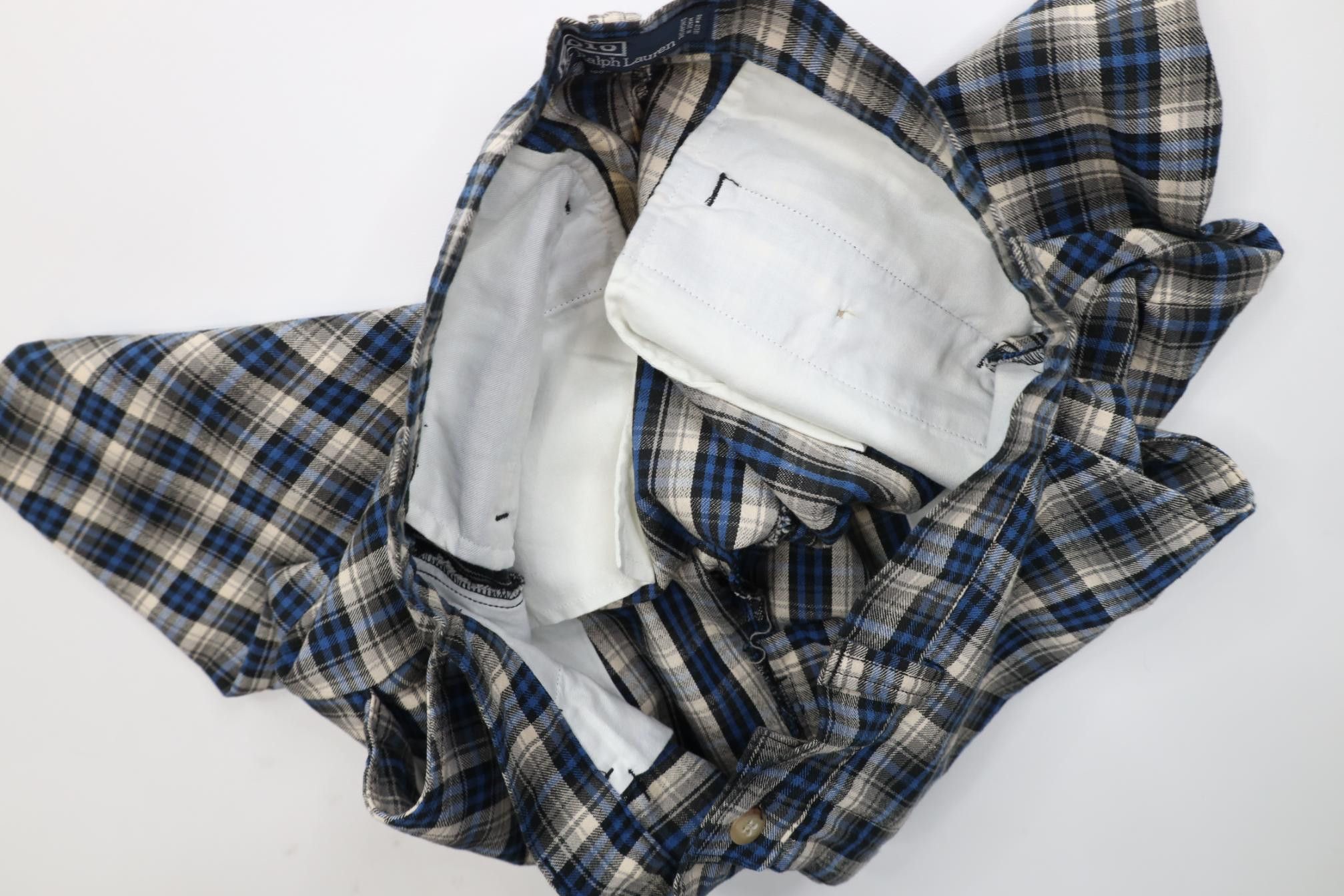 Polo Ralph Lauren Vintage 90s Ralph Lauren Above Knee Flannel Chino Shorts Size US 32 / EU 48 - 7 Thumbnail