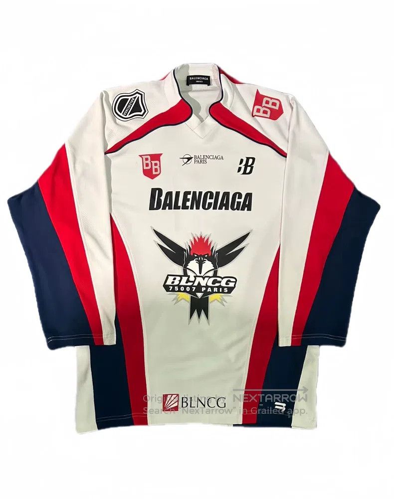 Balenciaga Hockey Jersey Red and White