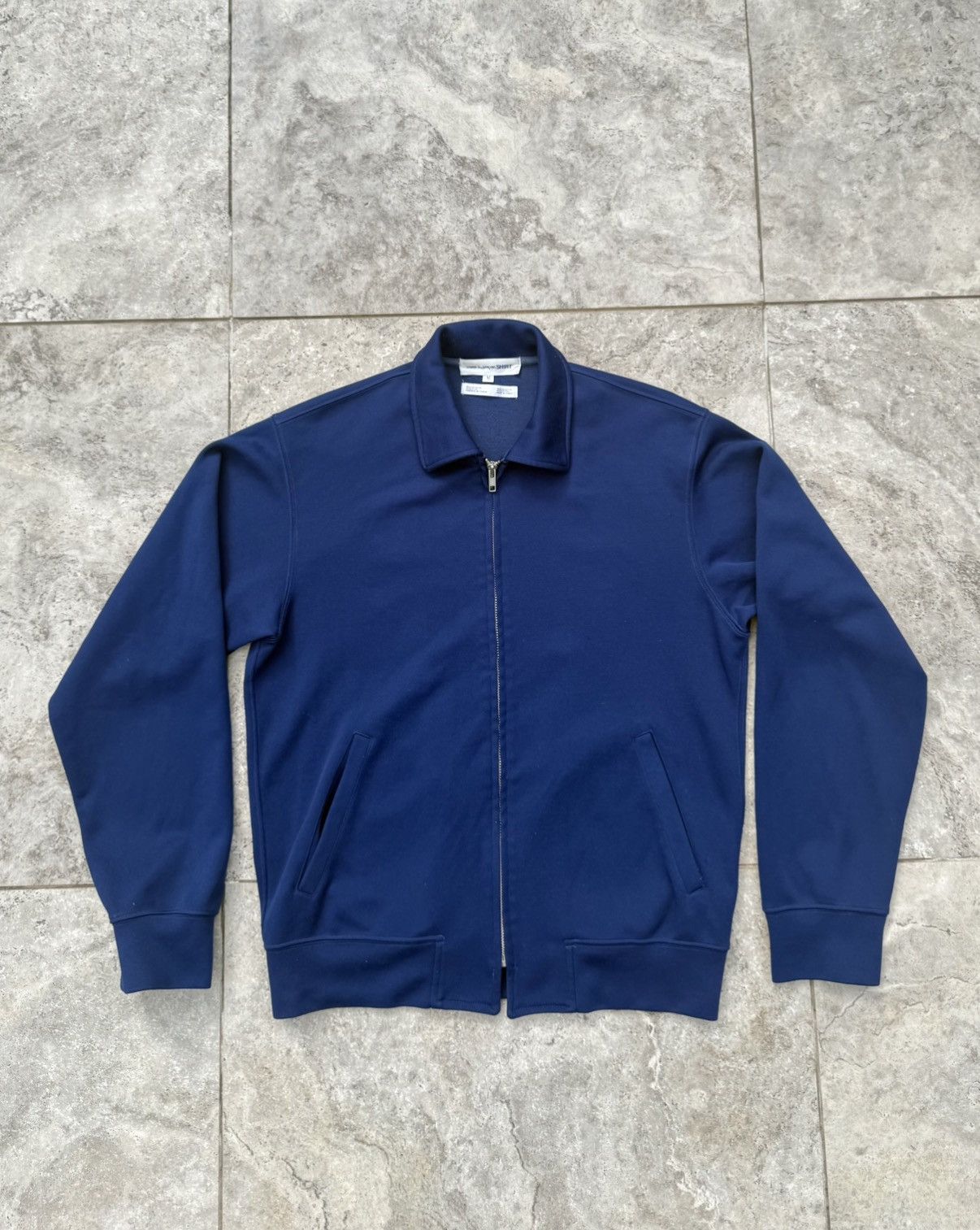 Comme des Garcons SHIRT Comme Des Garçons Shirt Navy Blue Zip Up Jacket Size US M / EU 48-50 / 2 - 1 Thumbnail