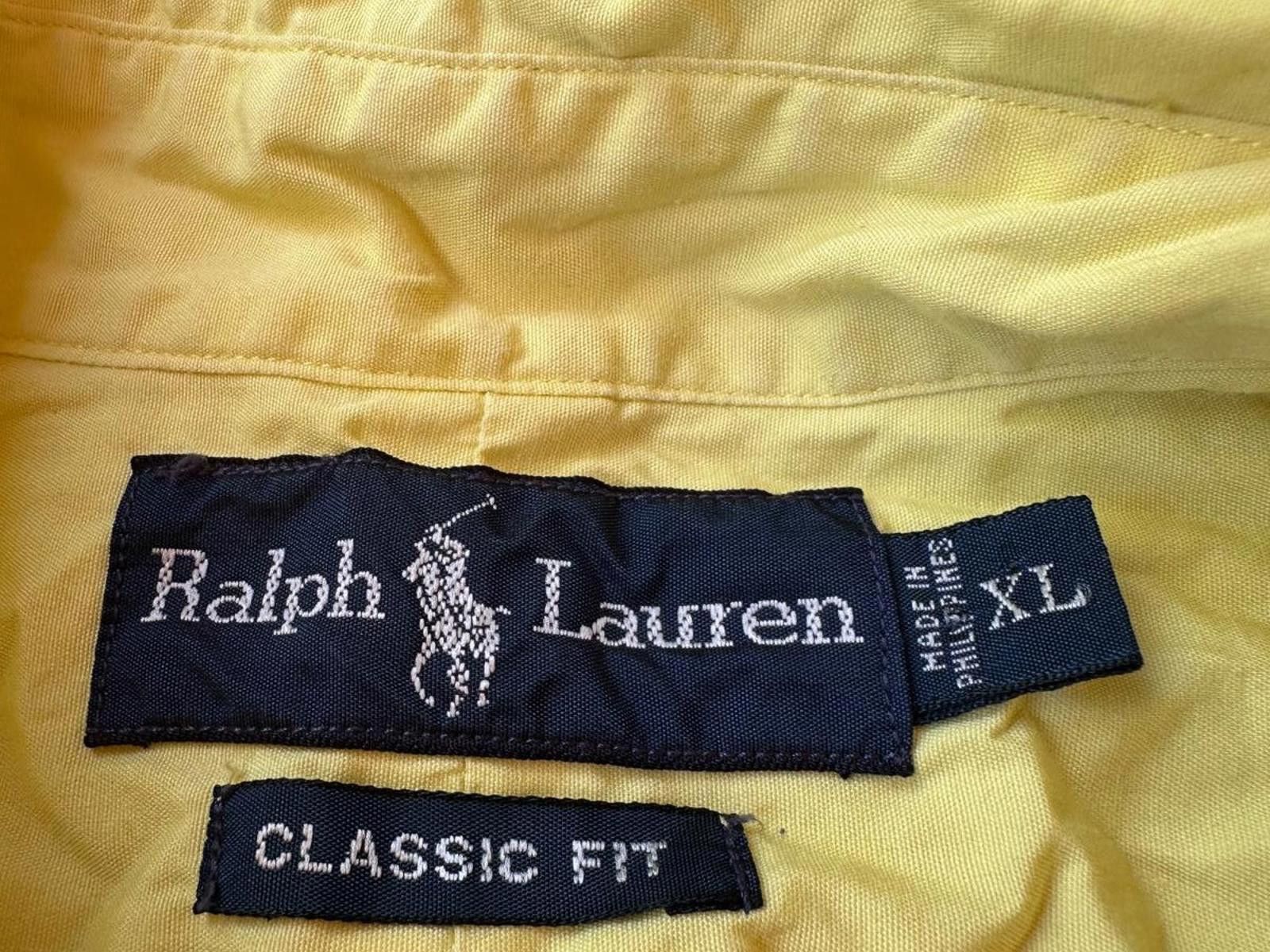 Polo Ralph Lauren Ralph Lauren Classic Fit Yellow Oxford Shirt XL Pony Logo Size US XL / EU 56 / 4 - 2 Thumbnail