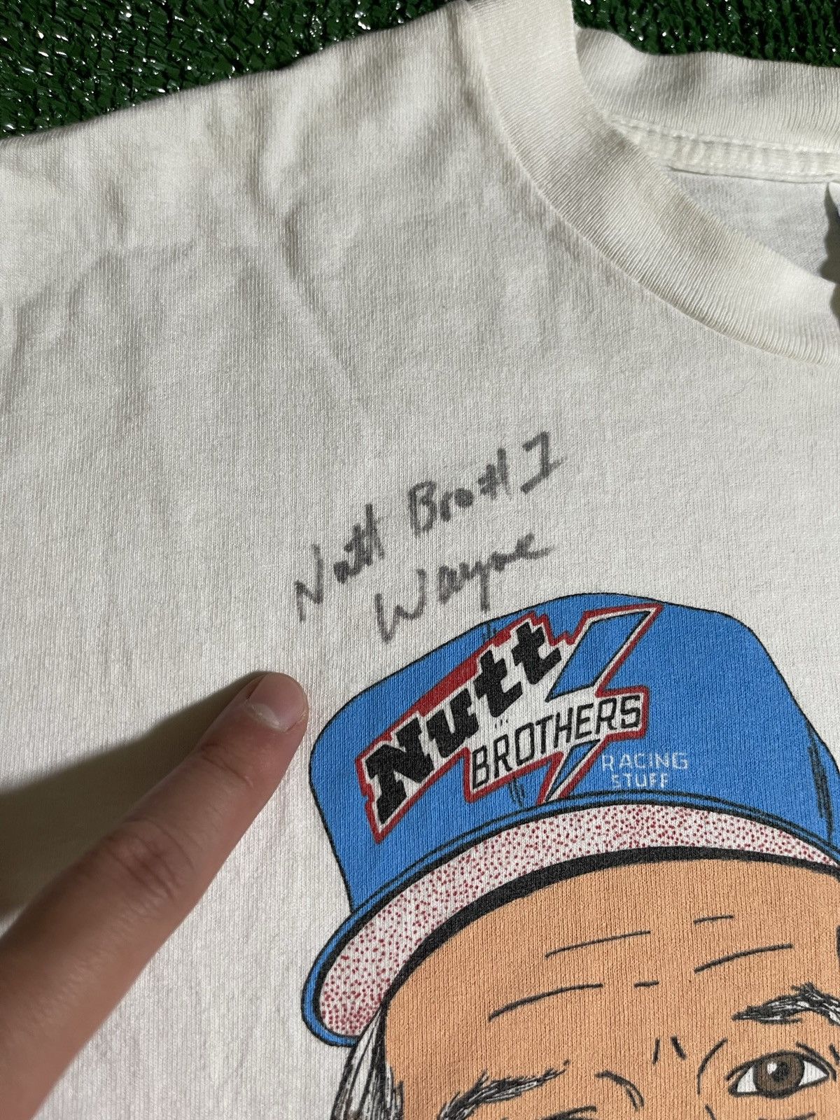 Vintage Signed ‘Wayne & Dwayne Nutt Brothers Racing’ 1993 T-shirt Size US XXL / EU 58 / 5 - 4 Thumbnail
