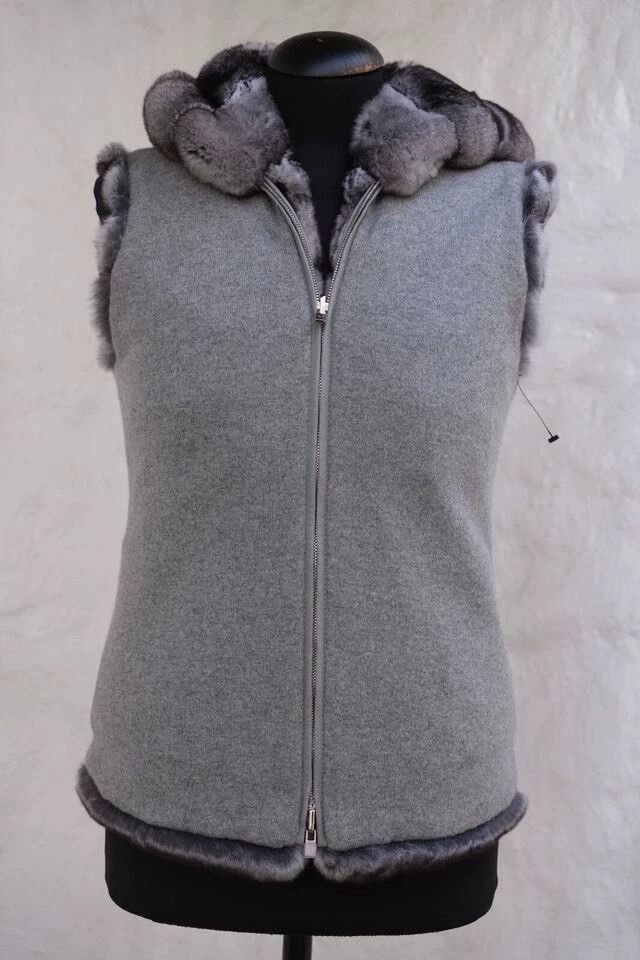 Loro Piana LORO PIANA size46 Lady's double-sided dragon cat fur Size XL / US 12-14 / IT 48-50 - 3 Thumbnail