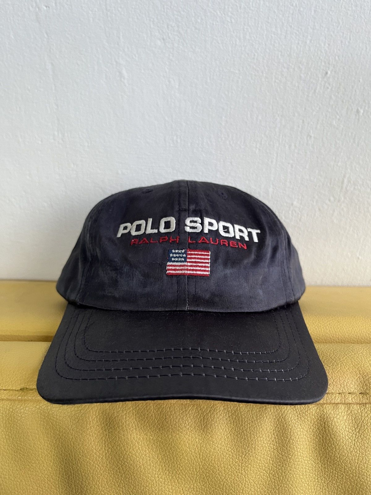 Polo Ralph Lauren × Ralph Lauren × Ralph Lauren Sport Vintage Polo Sport Satin Full Cap Hat Size ONE SIZE - 2 Thumbnail