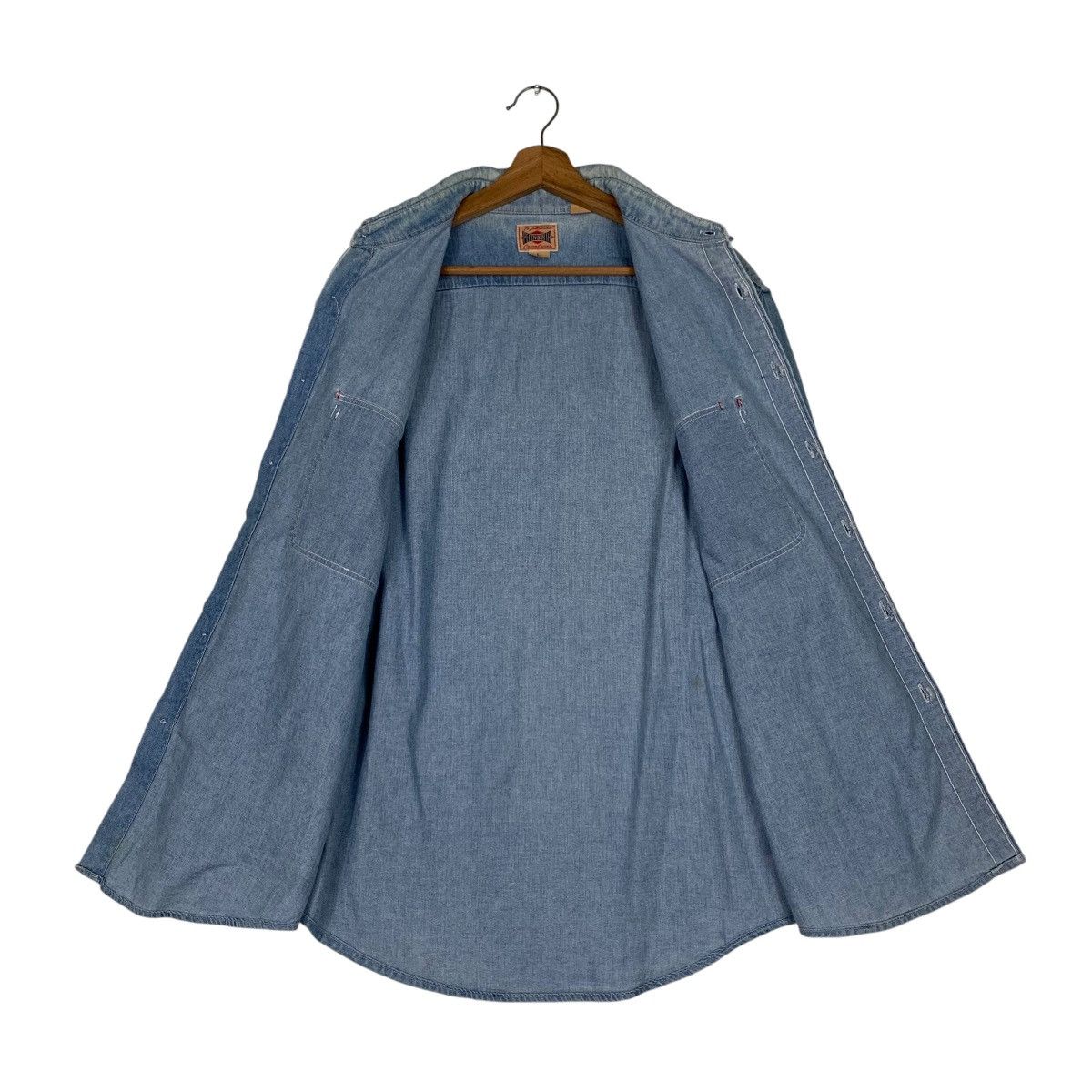 Vintage PENNY WORTH Western Chambray Denim Shirt #1265-C57 Size US L / EU 52-54 / 3 - 11 Thumbnail