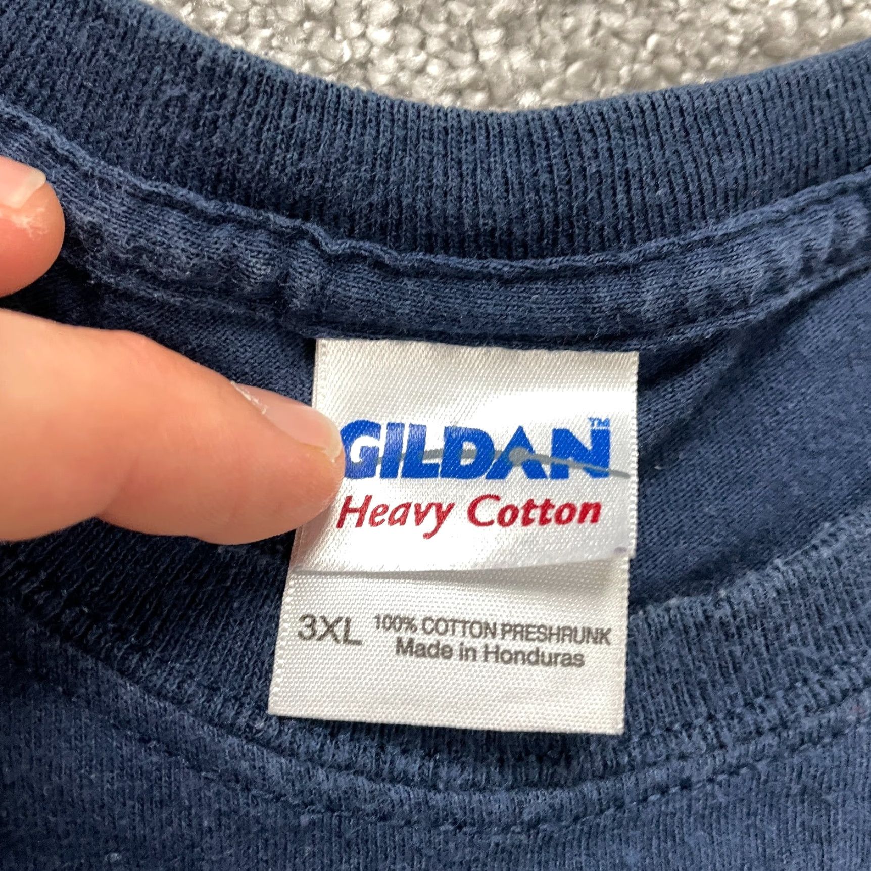 Gildan VINTAGE Gildan Men's T-Shirt 3XL Cotton Short Sleeve Blue Casual Classic Outdoor Size US XXL / EU 58 / 5 - 4 Thumbnail
