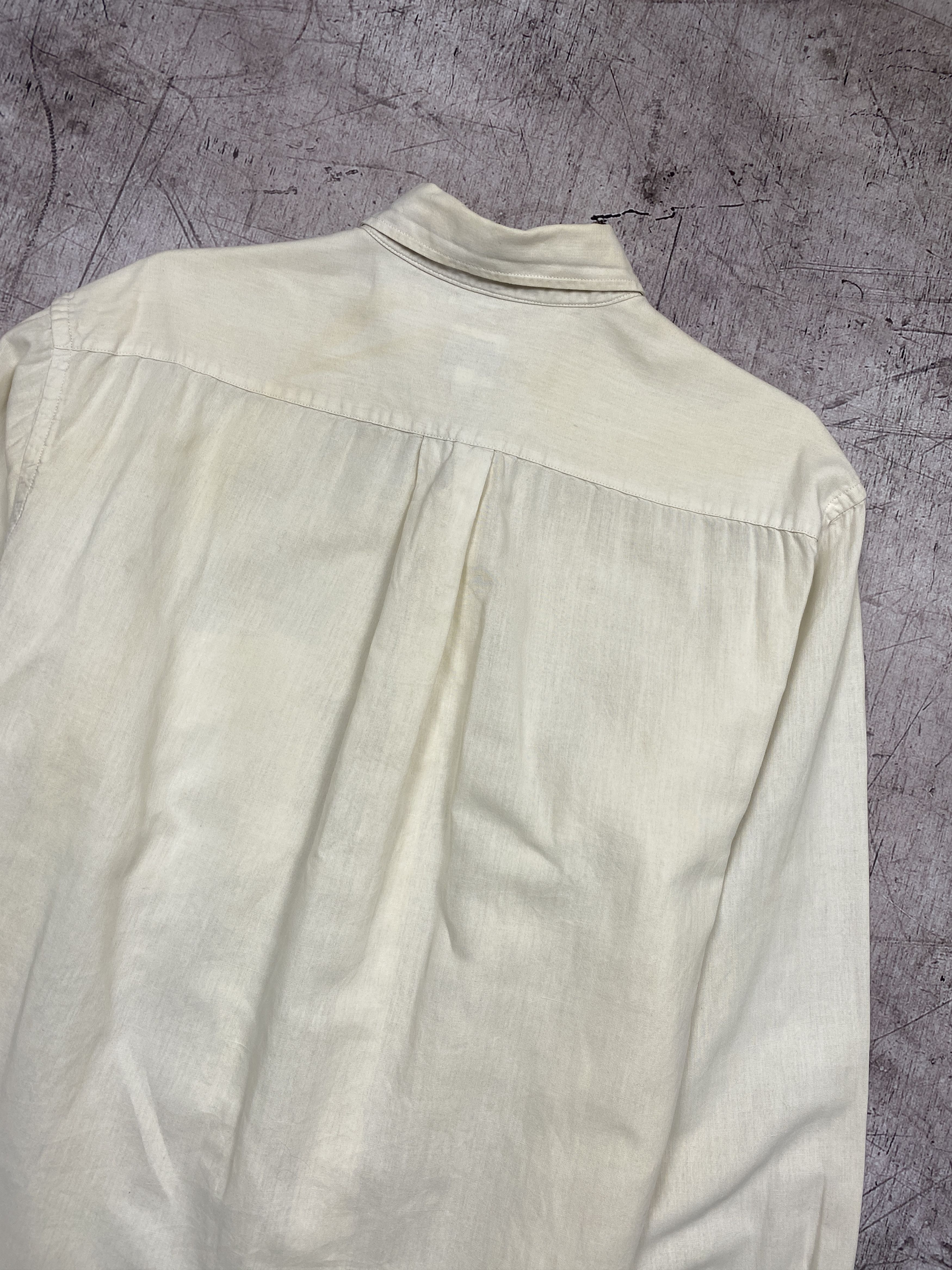 Moschino × Vintage Moschino Vintage Distressed Linen Shirt Size US XL / EU 56 / 4 - 11 Thumbnail