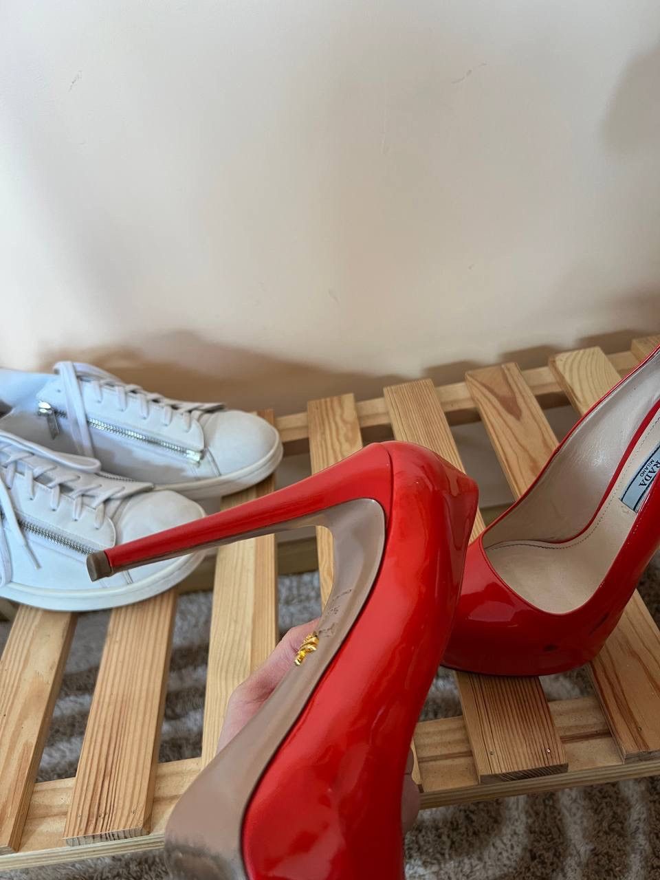Prada Women High Heels Prada Red Size 37,5 Leather Size US 7.5 / IT 37.5 - 13 Thumbnail