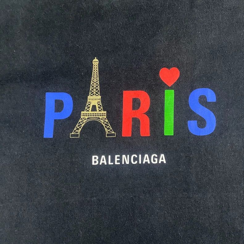 Balenciaga Balenciaga Paris Eiffel Tower Short Sleeve Tee Size US XS / EU 42 / 0 - 3 Thumbnail