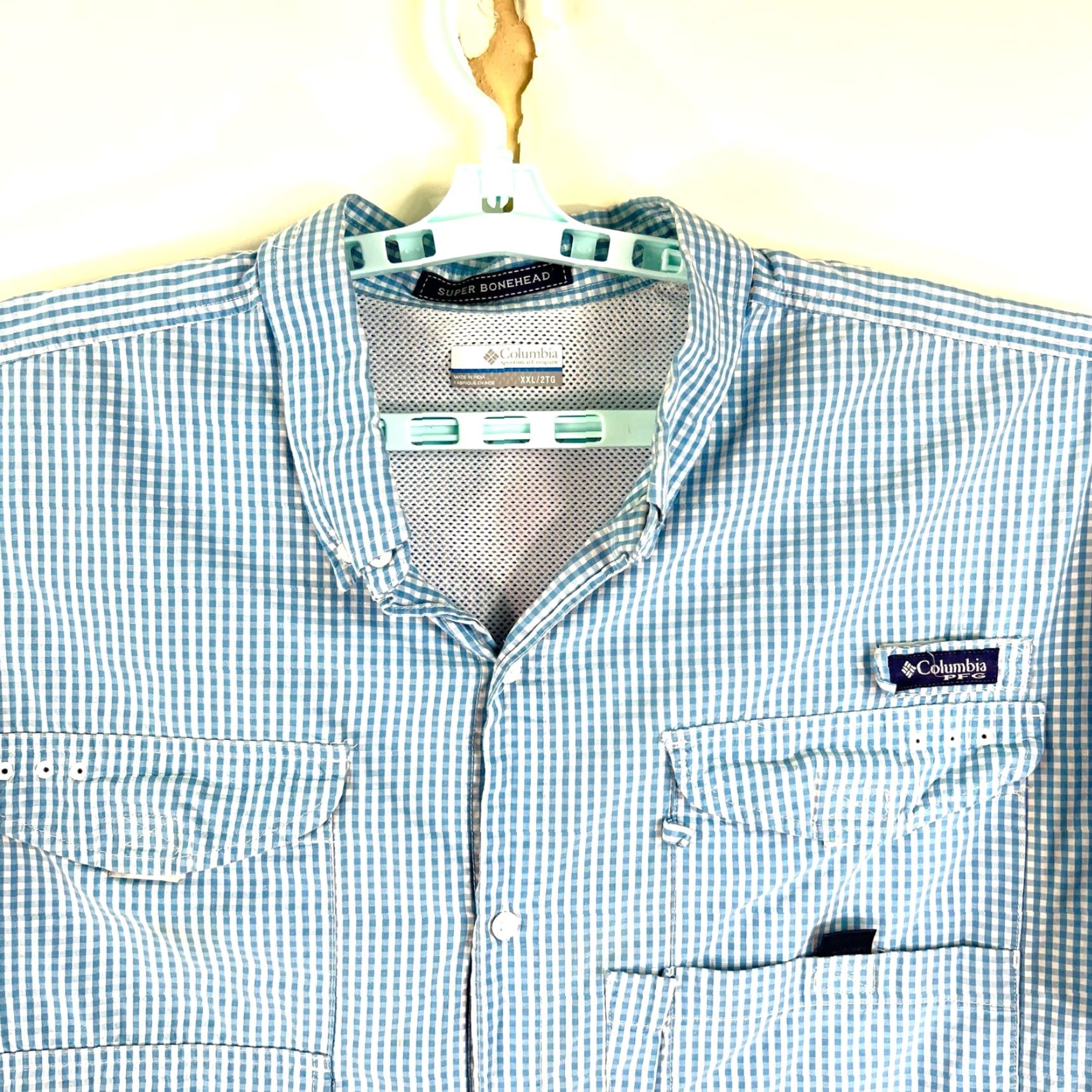 Vintage Columbia PFG Bonehead Button Shirt Size XXL Blue Short Sleeve Size US XXL / EU 58 / 5 - 3 Thumbnail