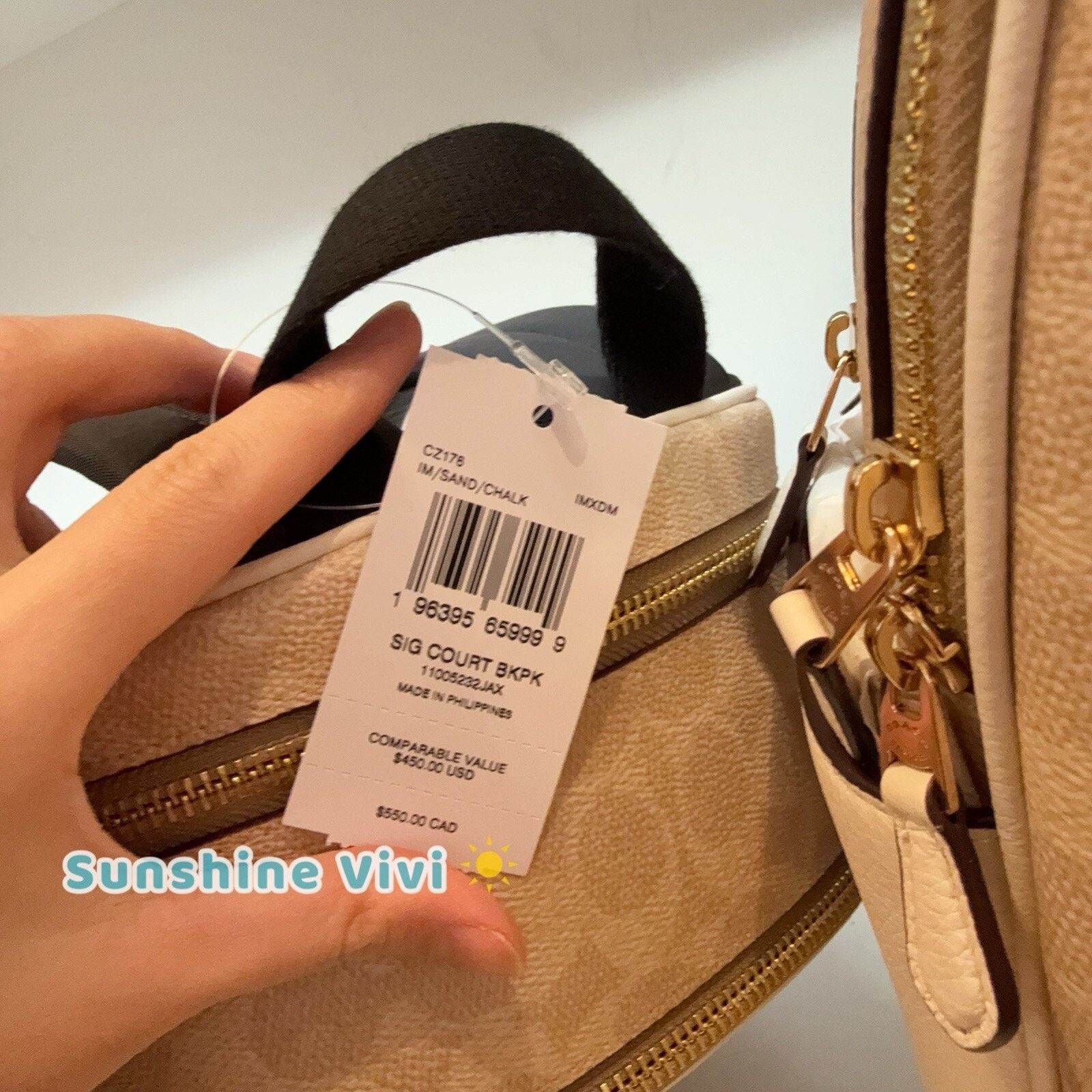 Coach NWT Coach Court Backpack CZ176 Gold/Sand/Chalk Size ONE SIZE - 7 Thumbnail