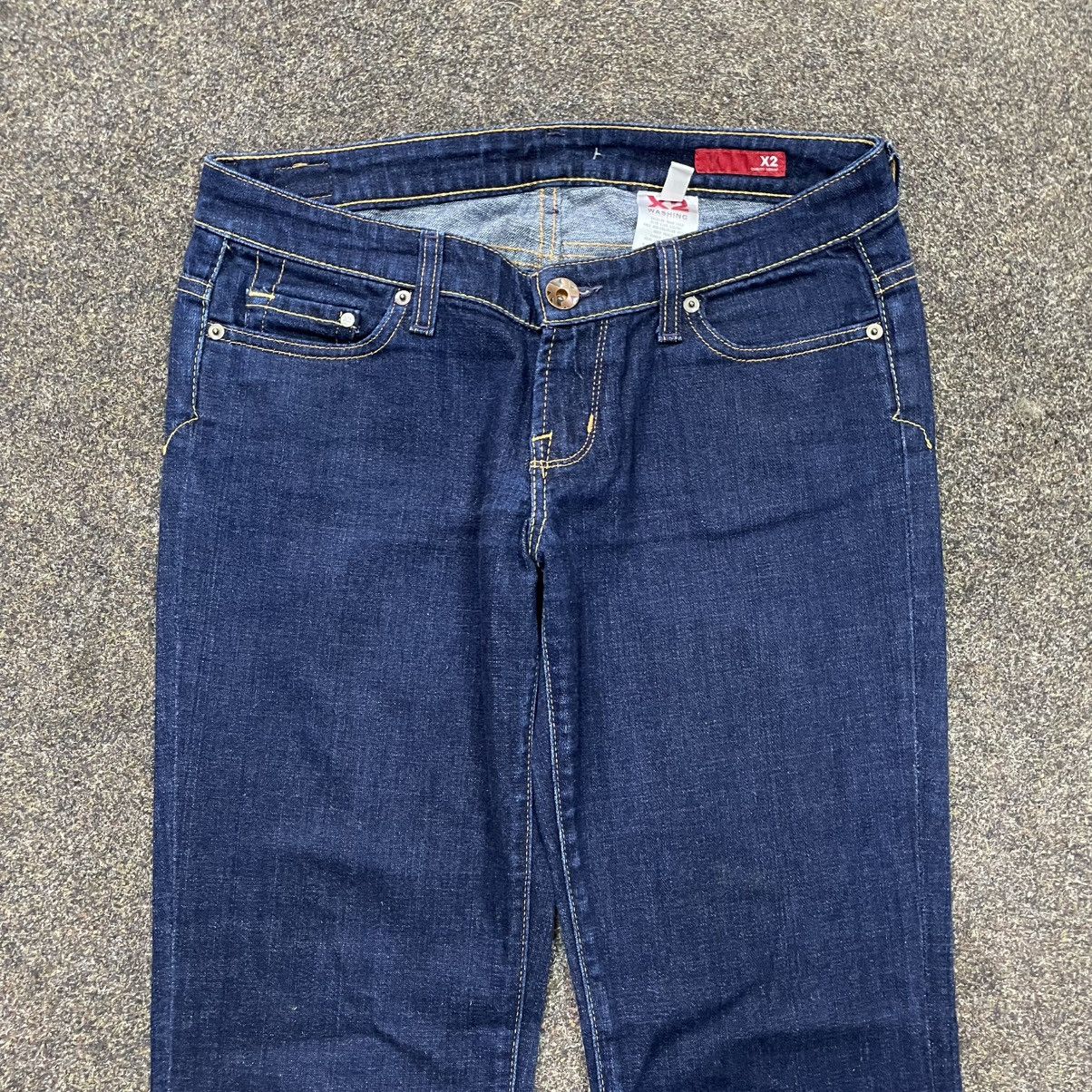 Vintage Vintage Y2K Flared Distressed Wide Leg Jeans Skate Logo 34 Size 34" / US 12 / IT 48 - 4 Thumbnail